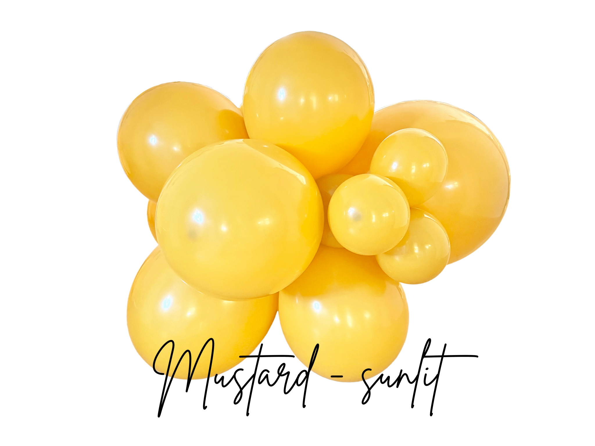 Premium Mustard Yellow Latex Balloon Cluster (5", 11” And 17")