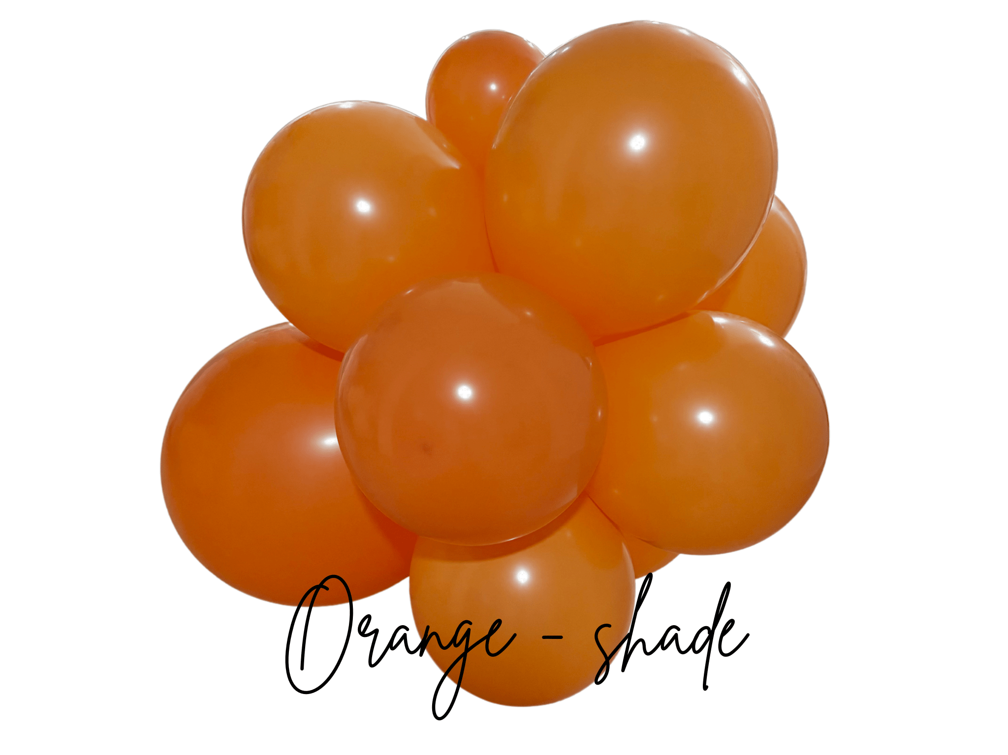 Premium Orange Latex Balloon Cluster (5", 11” And 17”)
