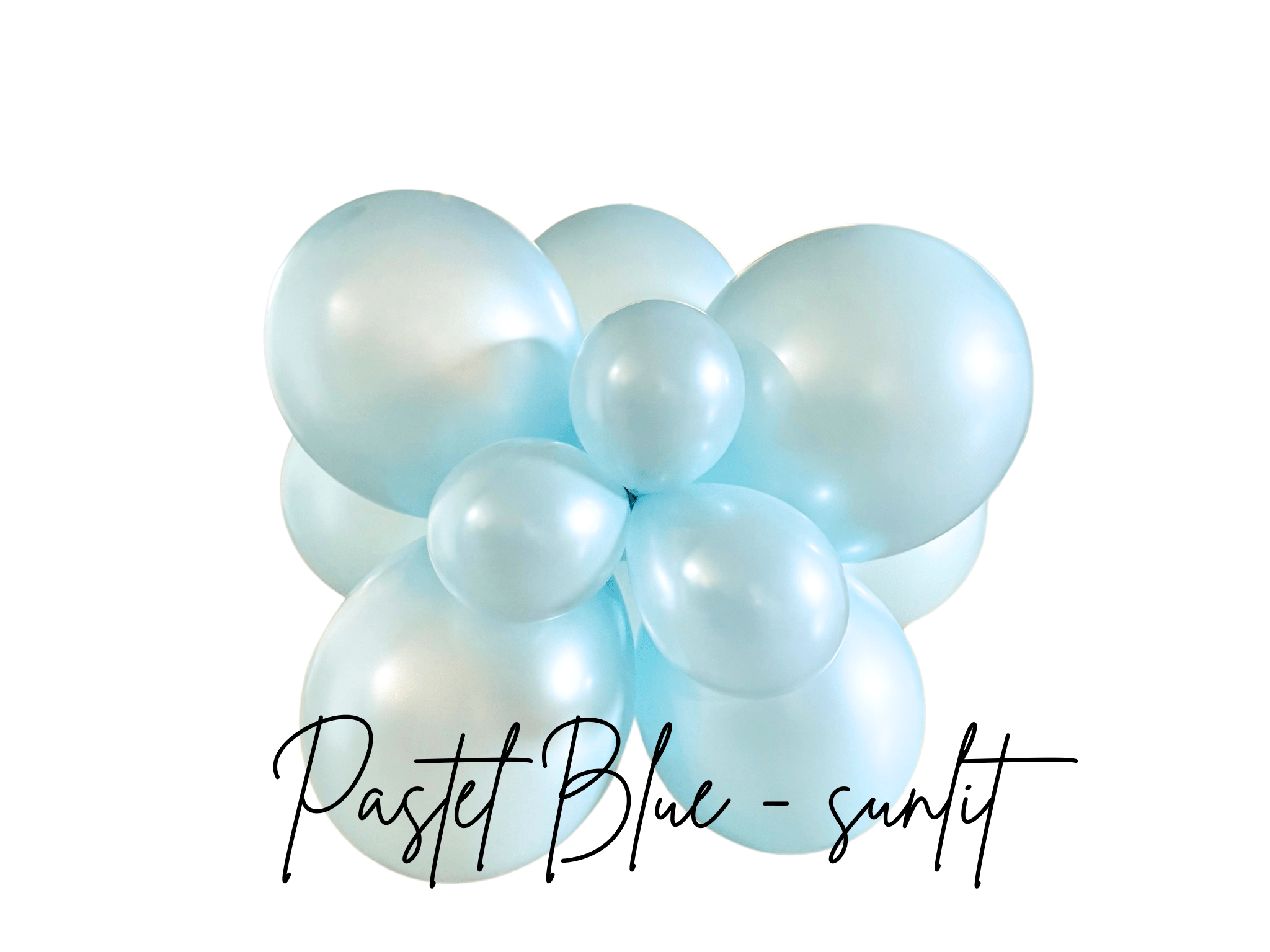 Premium Pastel Blue Latex Balloon Cluster (5", 11” And 17”)