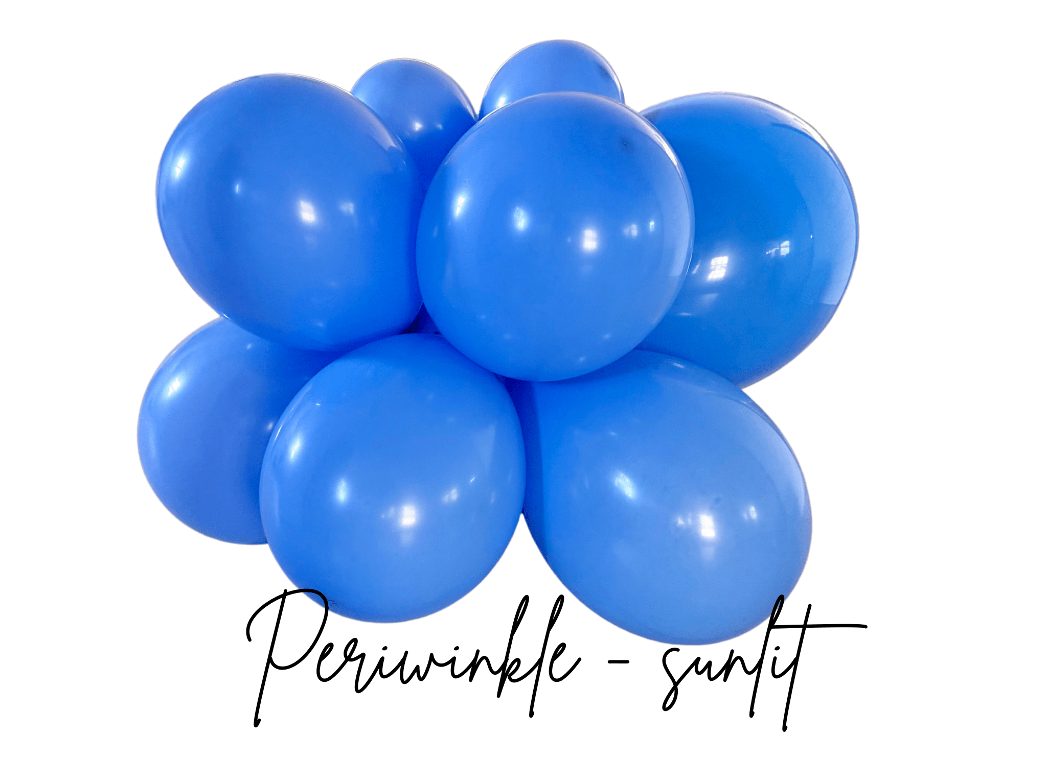 Premium Periwinkle Latex Balloon Cluster (5", 11” And 17")