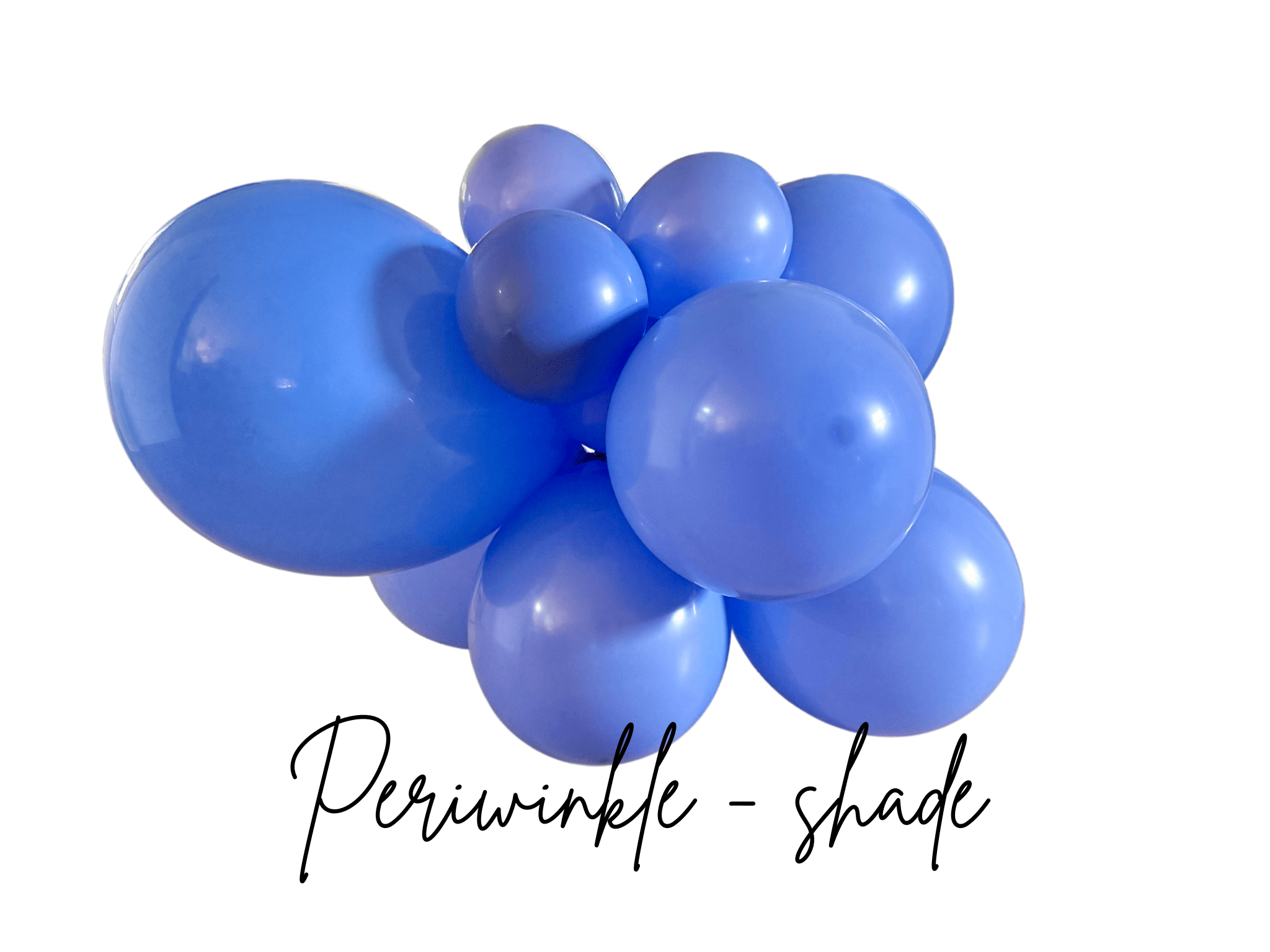Premium Periwinkle Latex Balloon Cluster (5", 11” And 17")