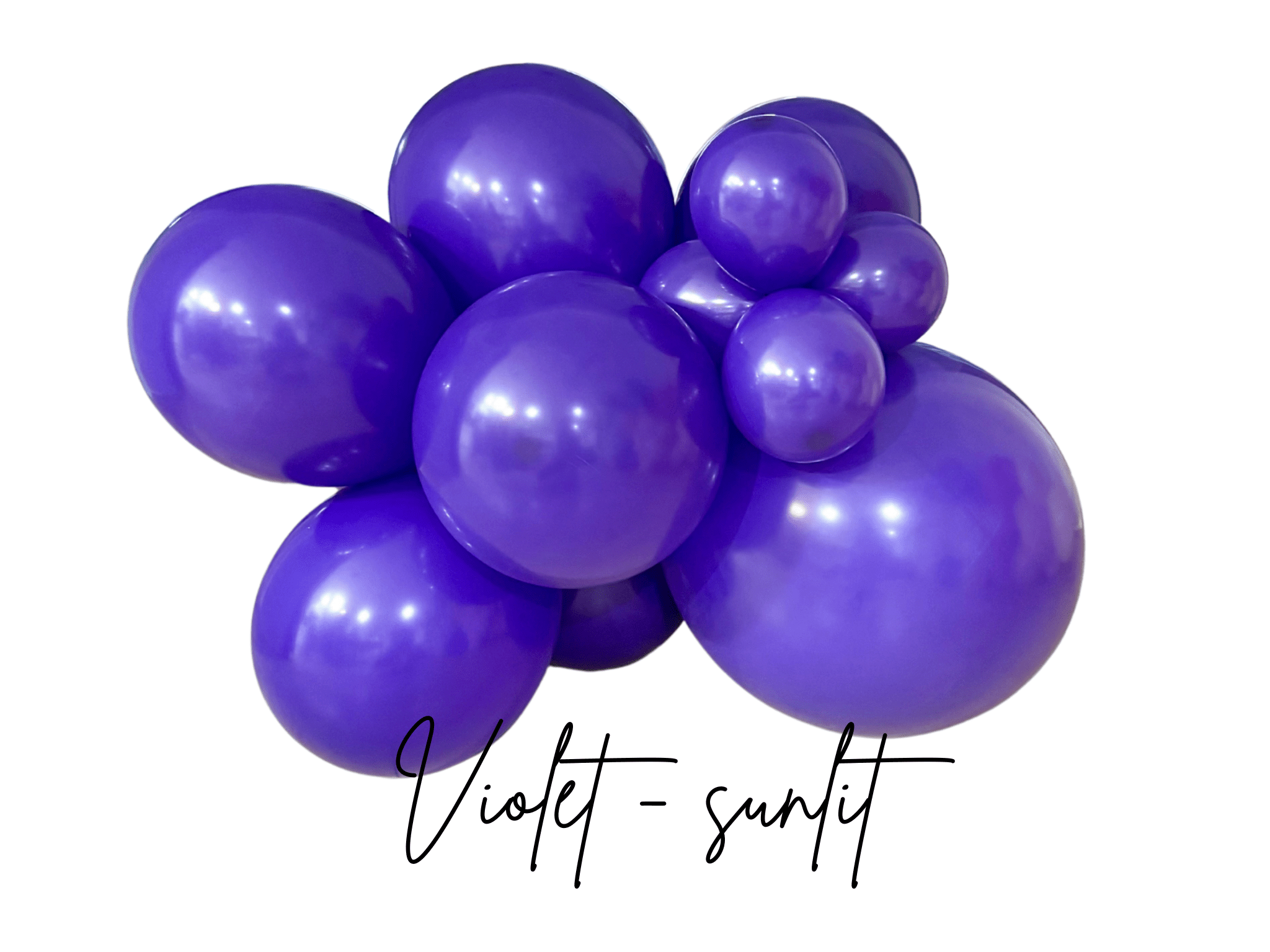 Premium Violet Latex Balloon Cluster (5", 11” And 17”)