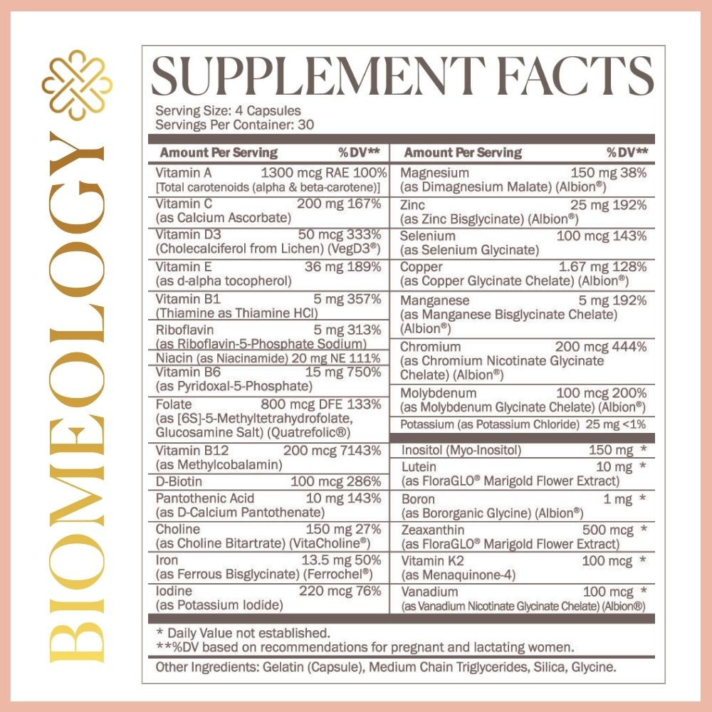 Prenatal And Postnatal Vitamins (120 Capsules)