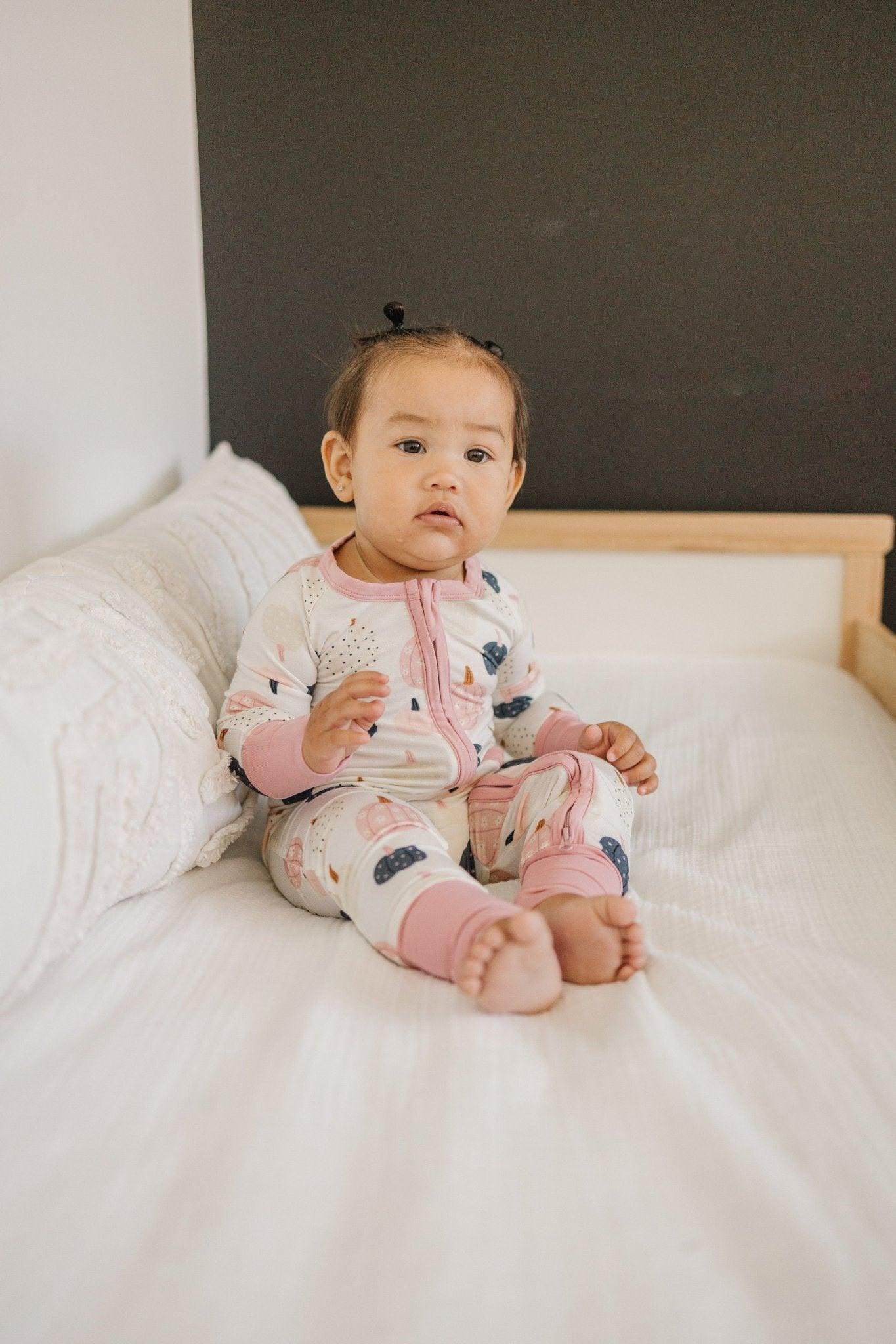 Pretty 'n Pumpkin Bamboo Zippy Romper