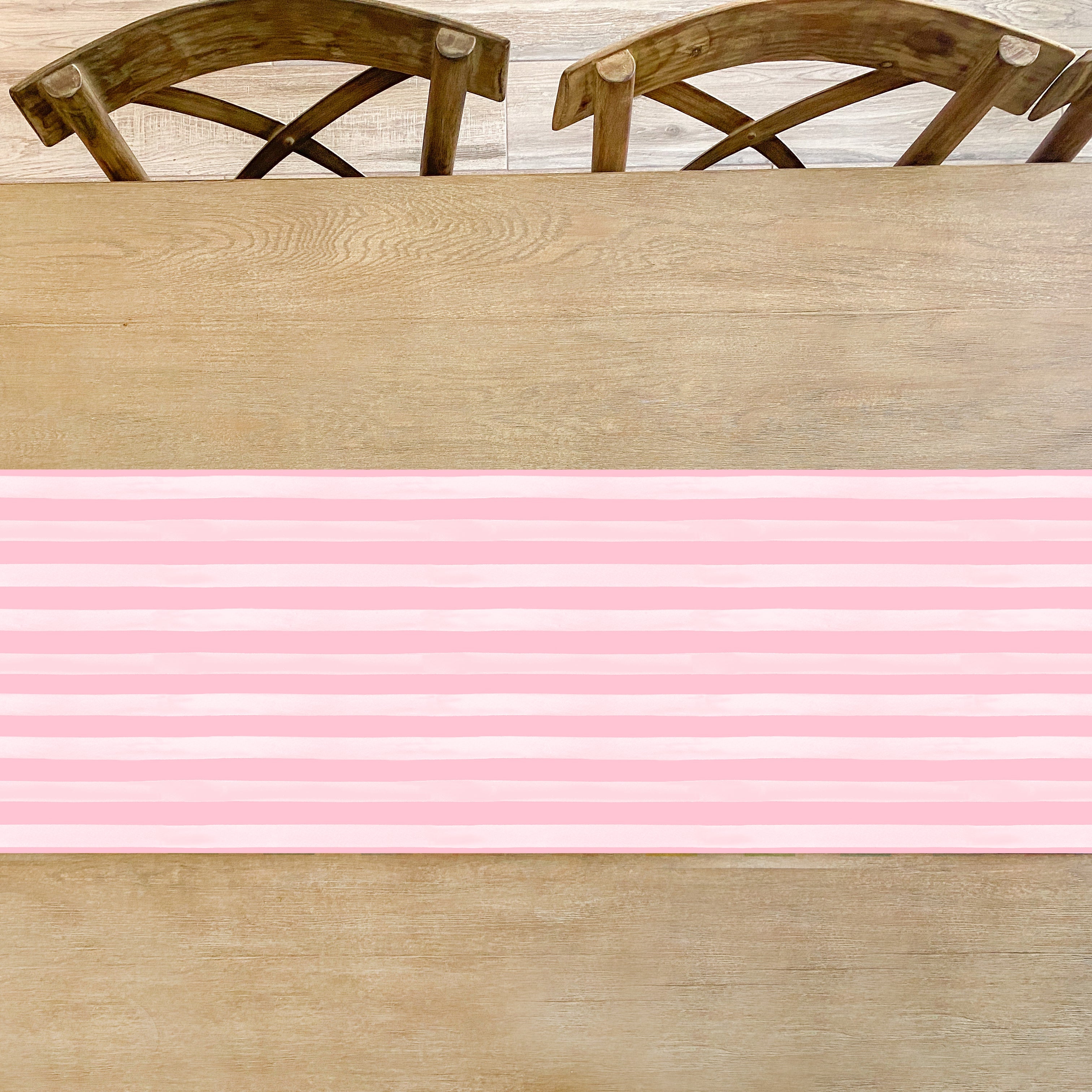 Pretty Pink Stripe Table Runner