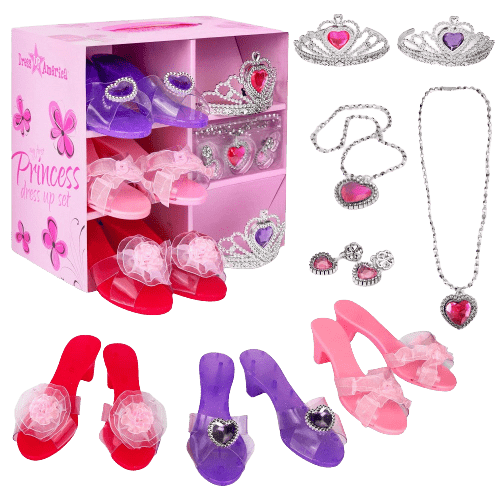 Princess Jewelry, Shoes And Tiara Set - Kids