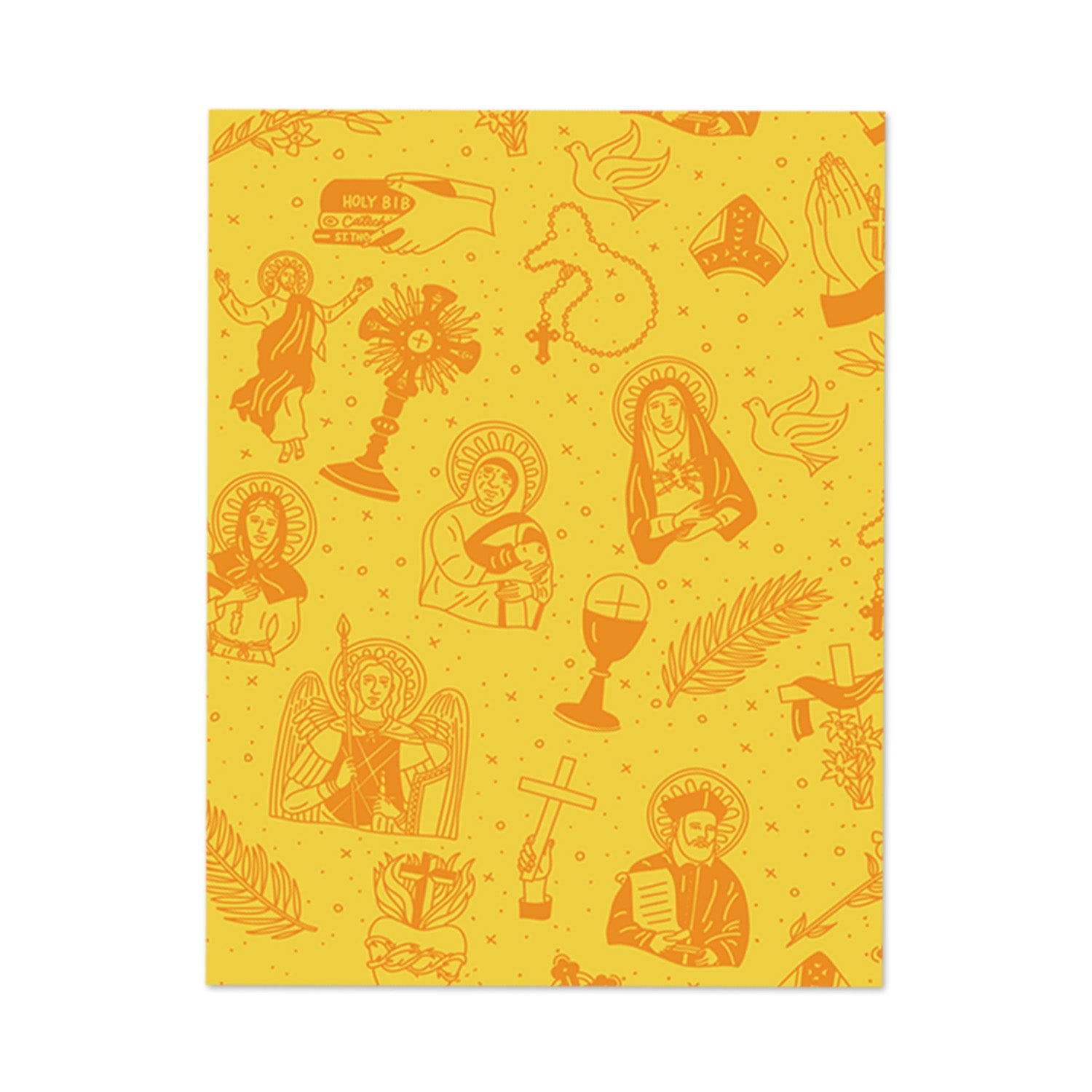 Catholic Pattern Greeting Cards (set Of 8)