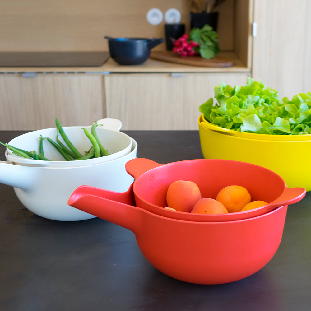 Small Mixing Bowl And Colander Set Tomato