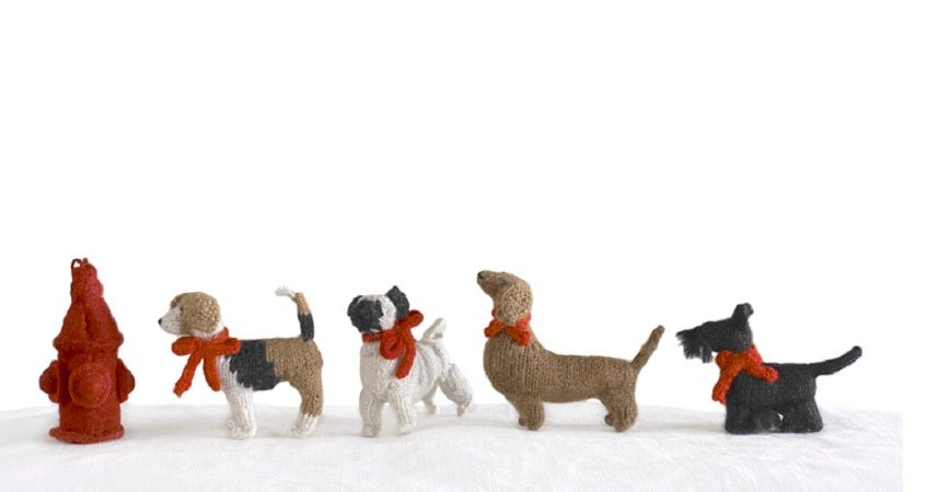 Beagle Hand Knit Christmas Ornament