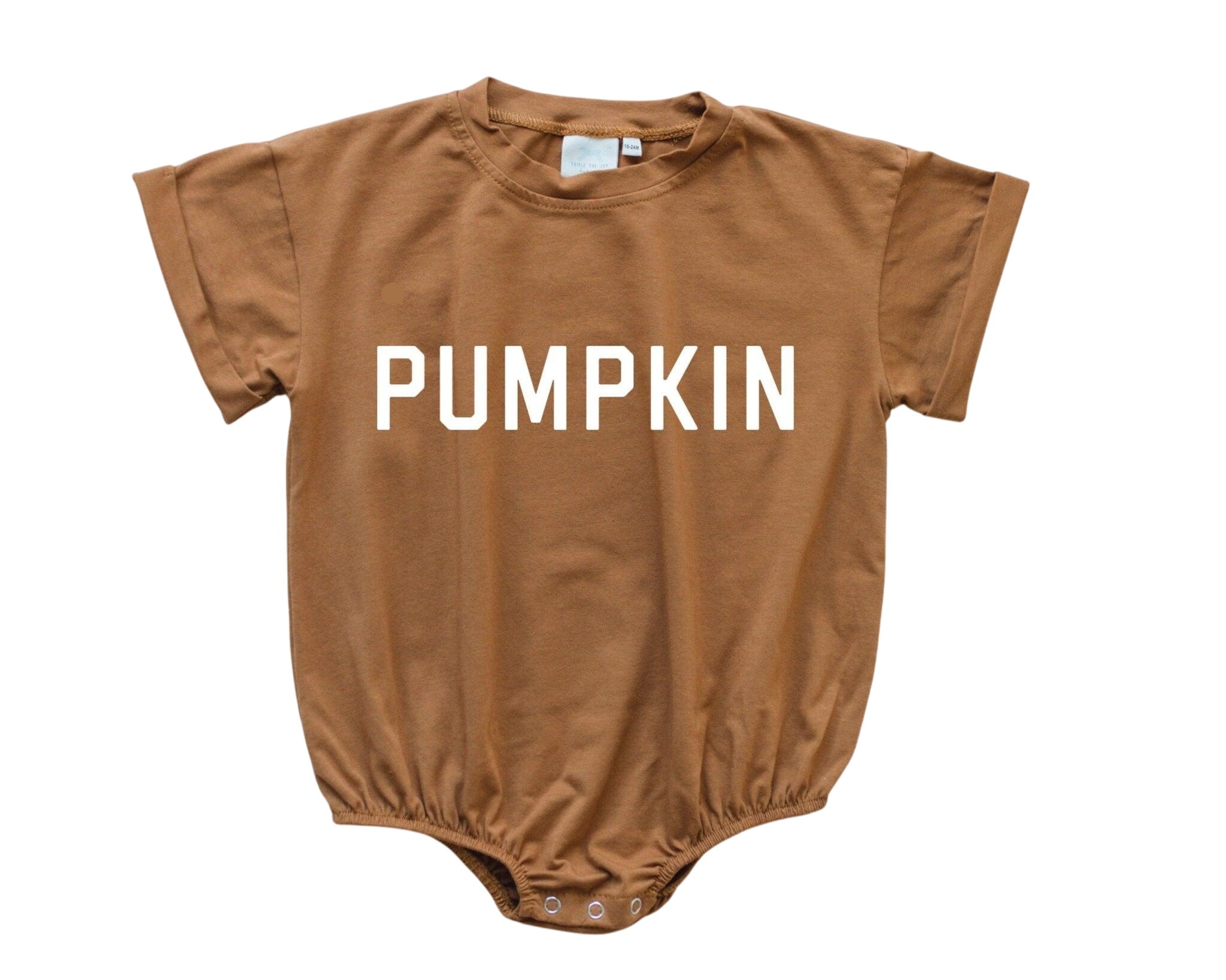 Pumpkin T-shirt Bubble Romper - White Or Orange