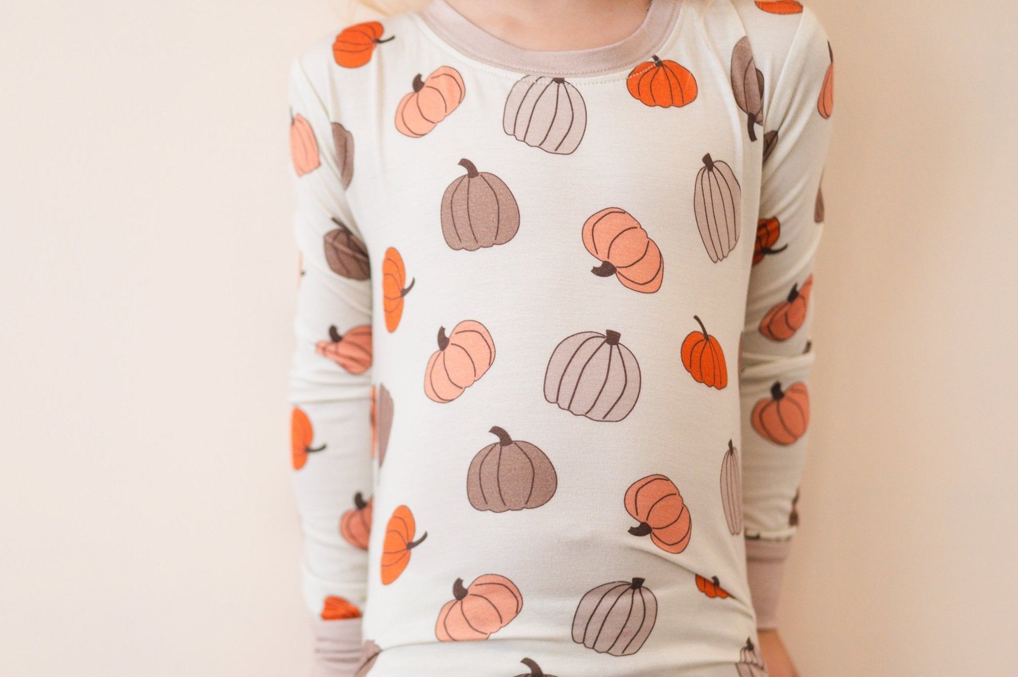 Pumpkins Beige (long Sleeve Pj)