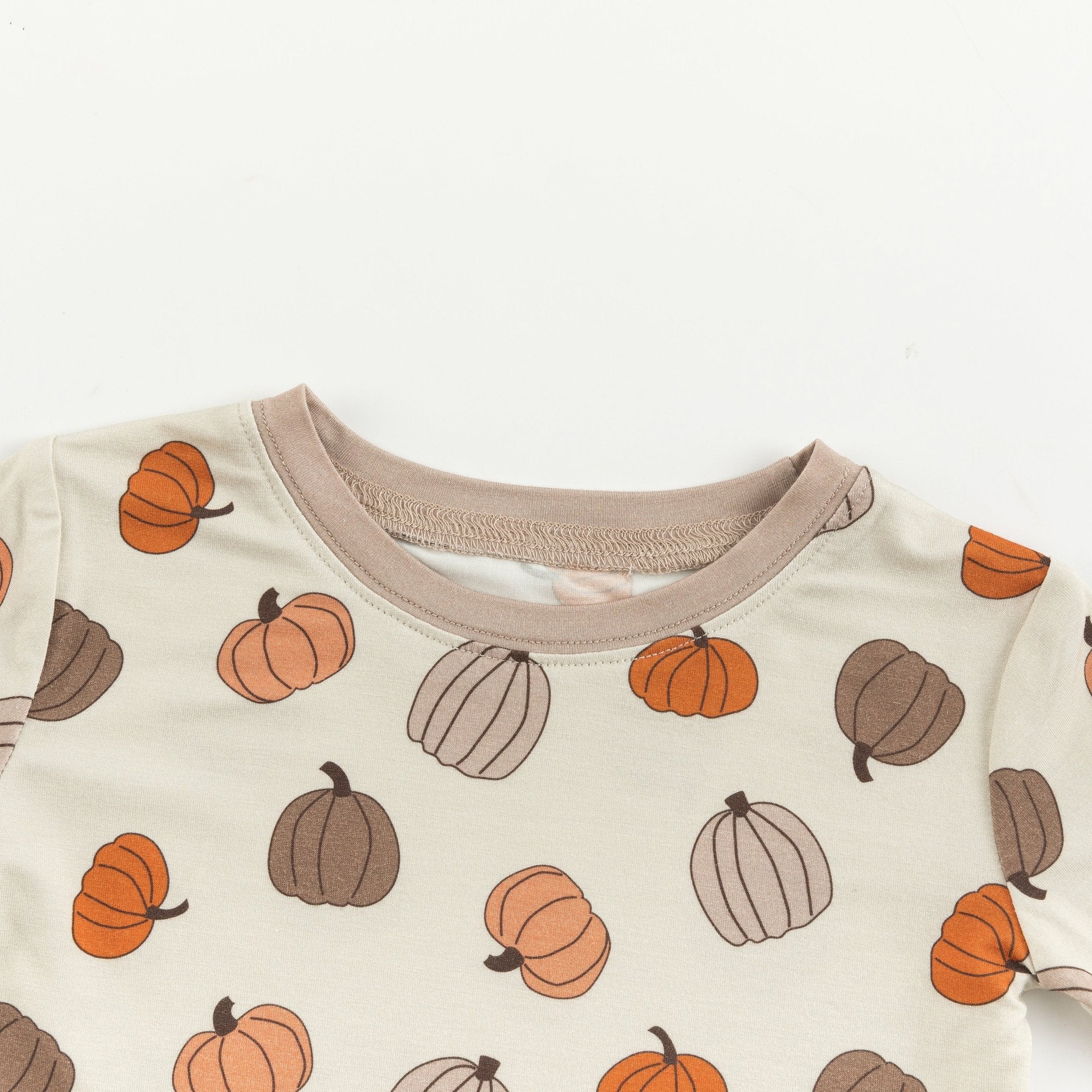 Pumpkins Beige (long Sleeve Pj)