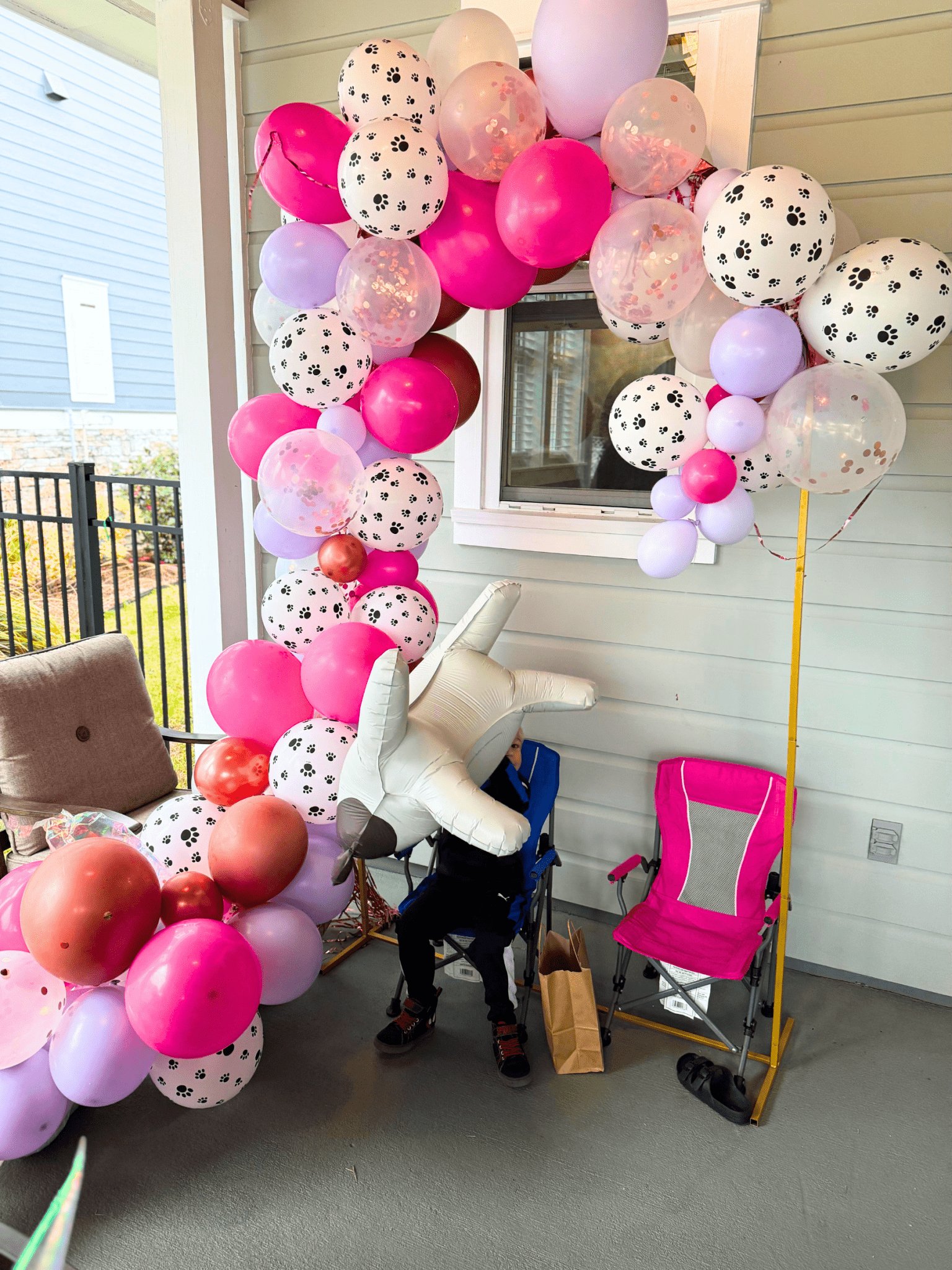 Pink Puppy Balloon Garland Kit