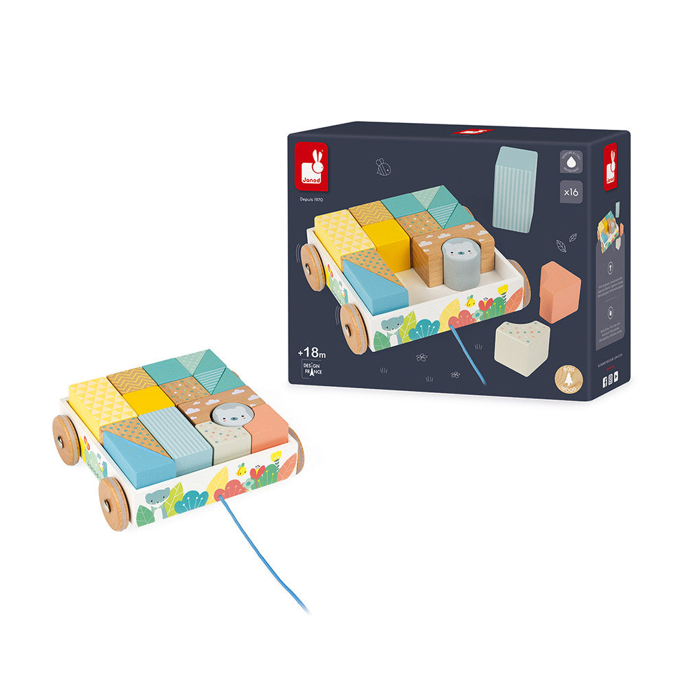 Pure - Pull-along Blocks Cart