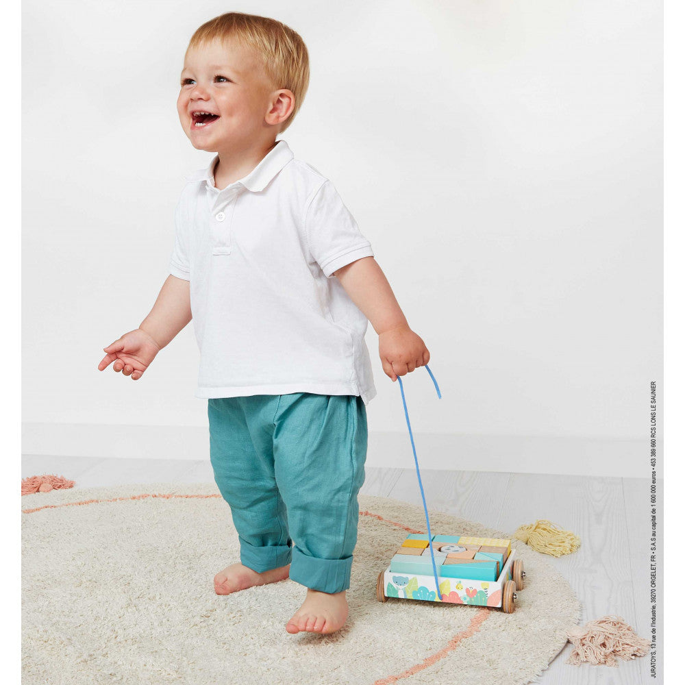 Pure - Pull-along Blocks Cart