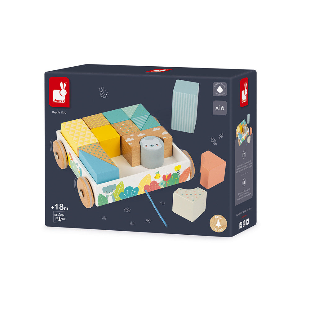 Pure - Pull-along Blocks Cart