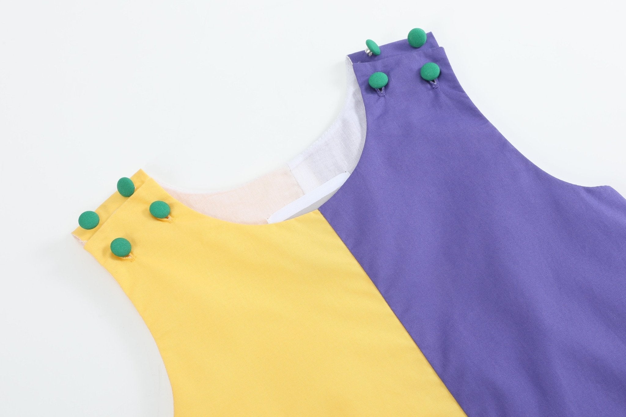 Purple, Green And Gold Mardi Gras Shortalls
