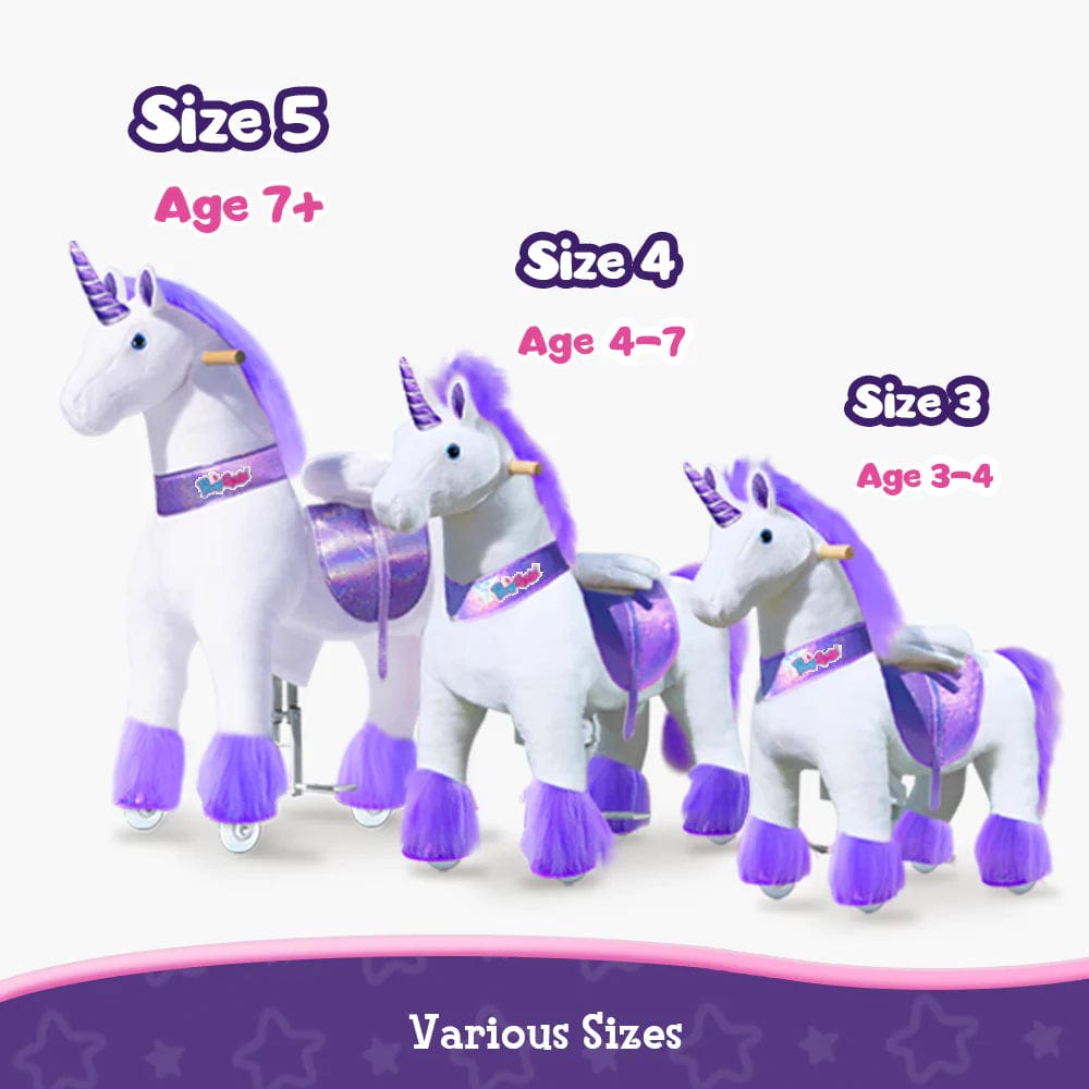 Model U Ride-on Plush Unicorn Age 4-8 Purple