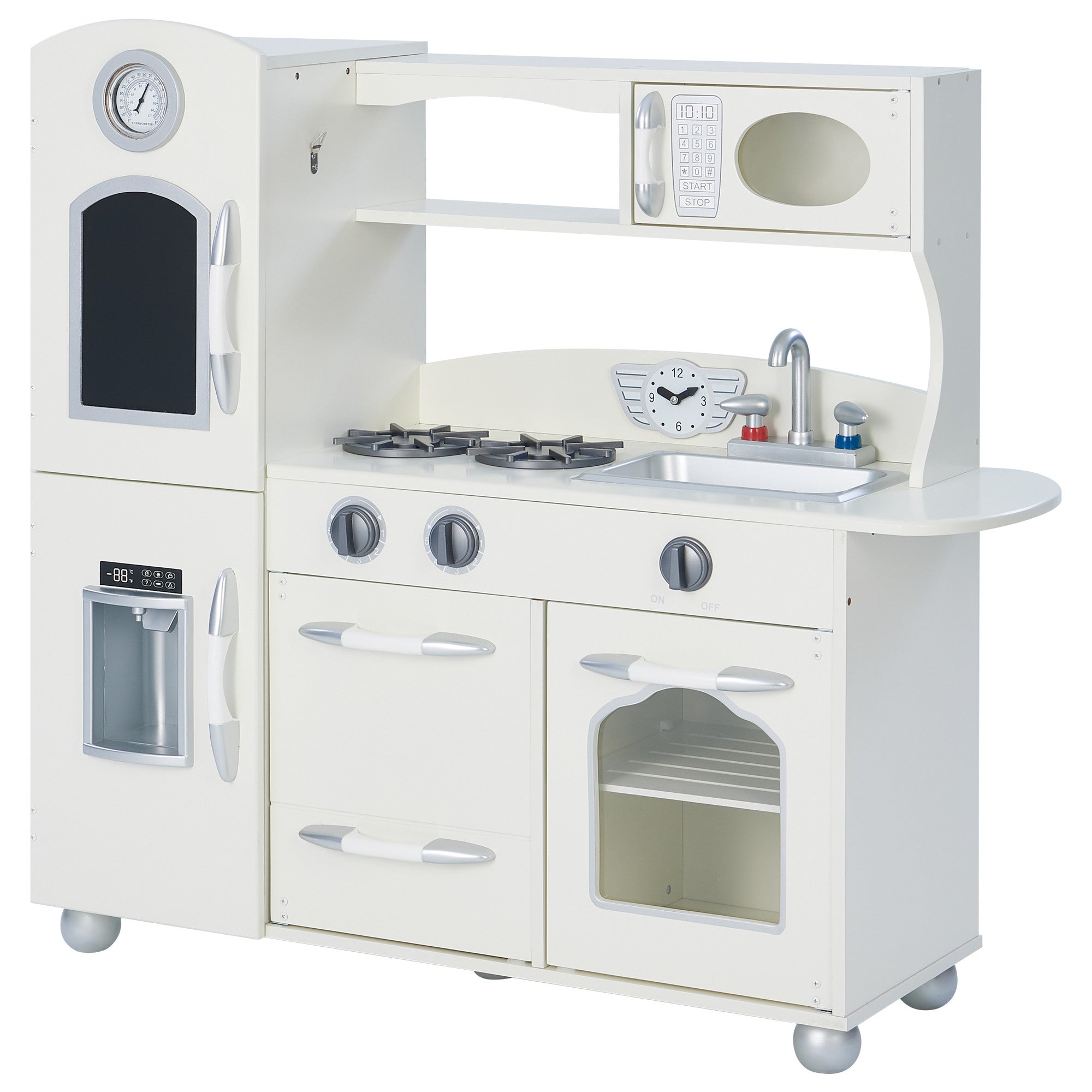 Little Chef Westchester Retro Kids Kitchen Playset, Ivory
