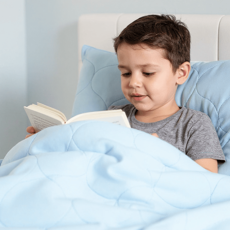 Quilted Blanket - 80 X 60 - Powder Blue