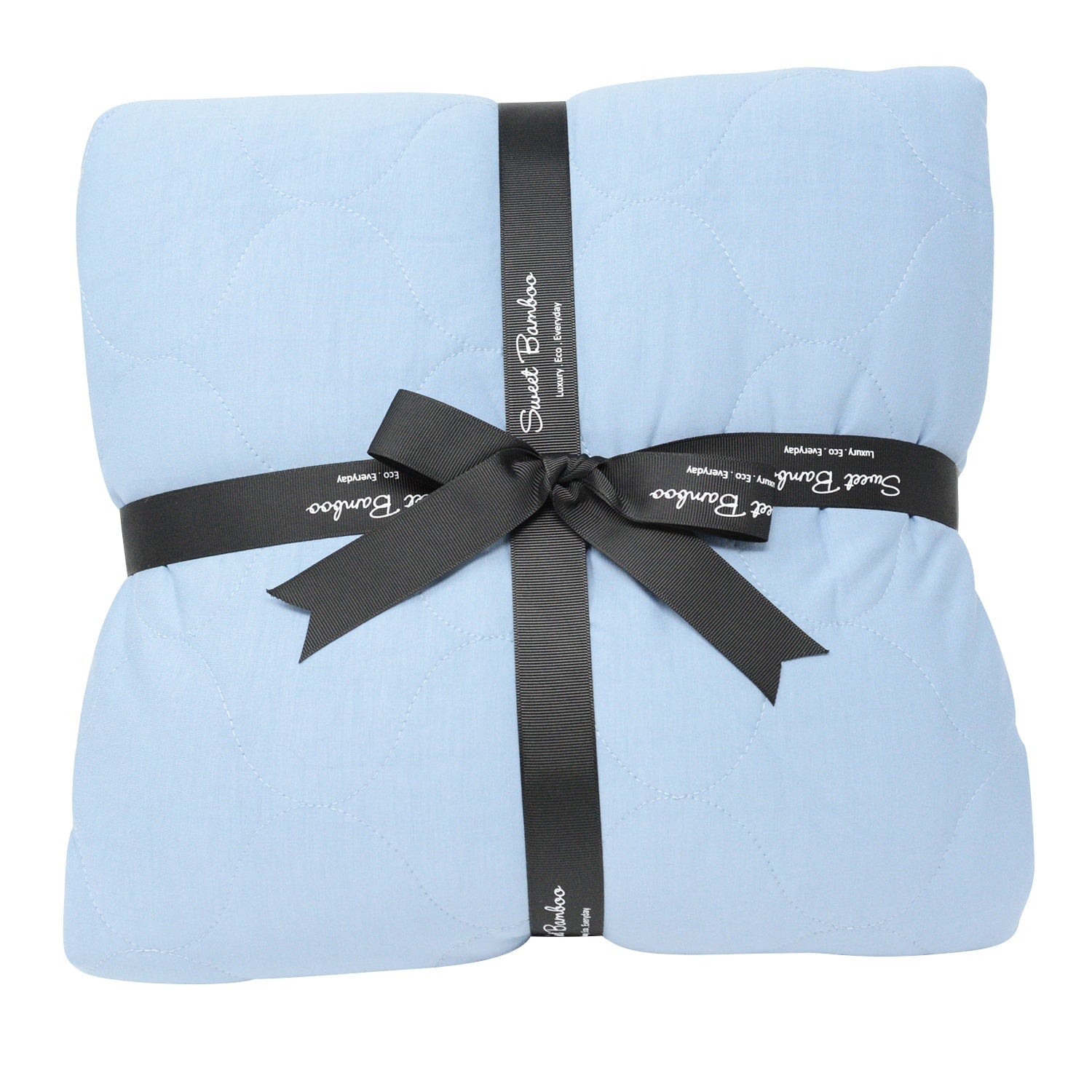 Quilted Blanket - 80 X 60 - Faded Denim