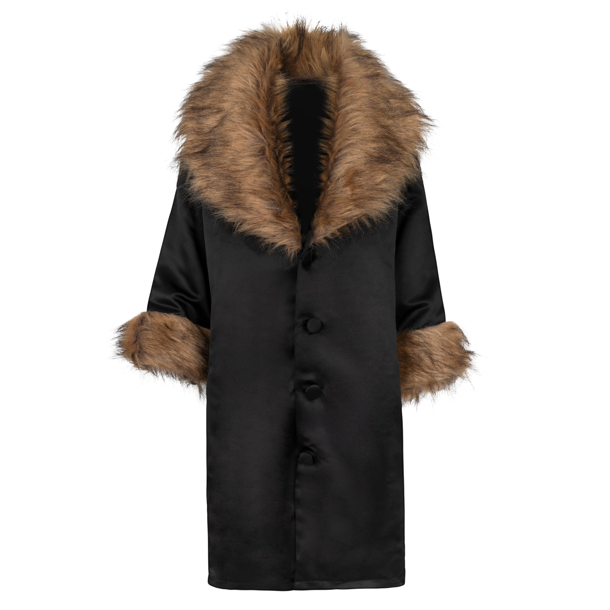 Rabbi Coat With Fur - Kids