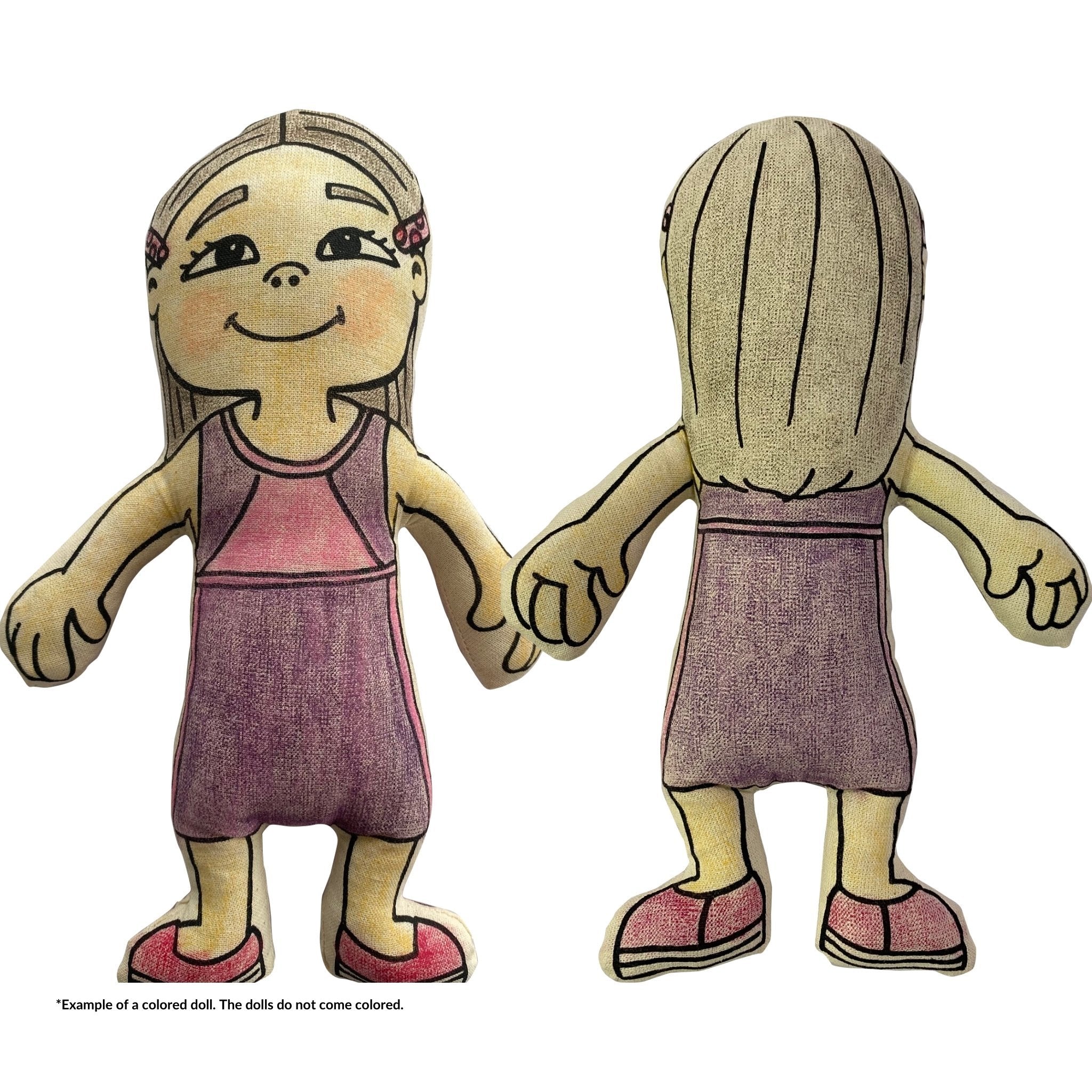 : Girl With Long Hair - Colorable And Washable Doll For Creative Play