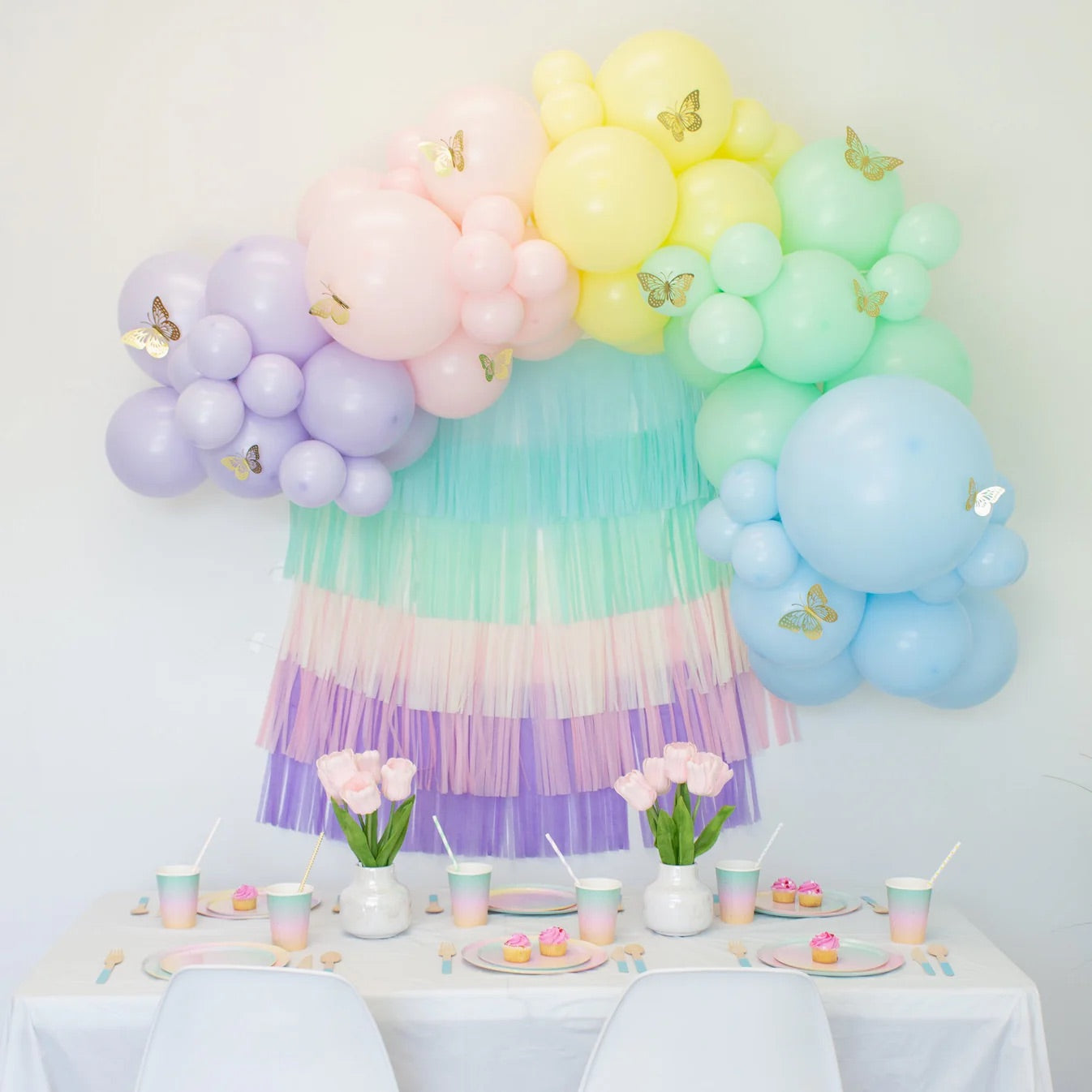 Soft Pastel Rainbow Balloon Garland Kit