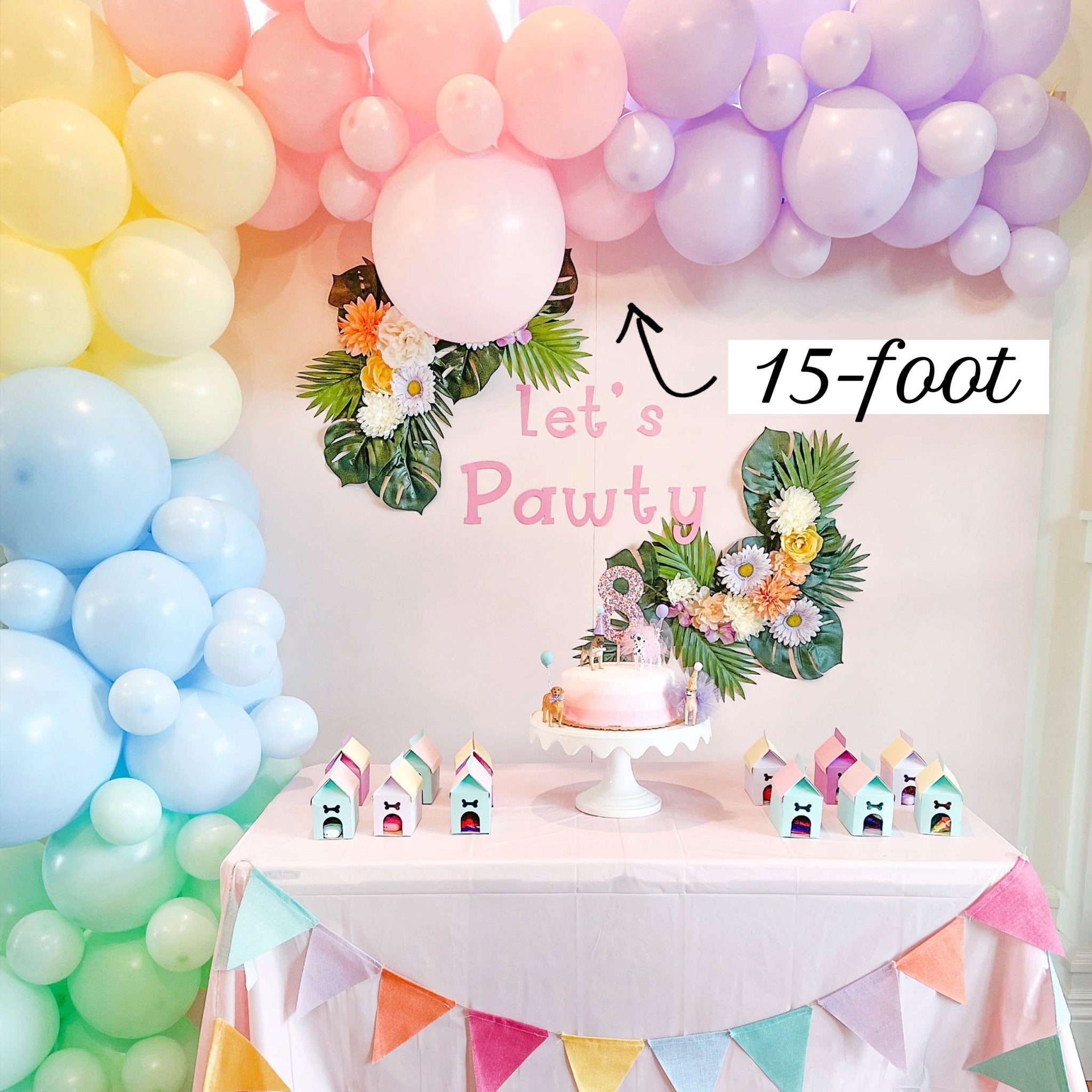 Soft Pastel Rainbow Balloon Garland Kit