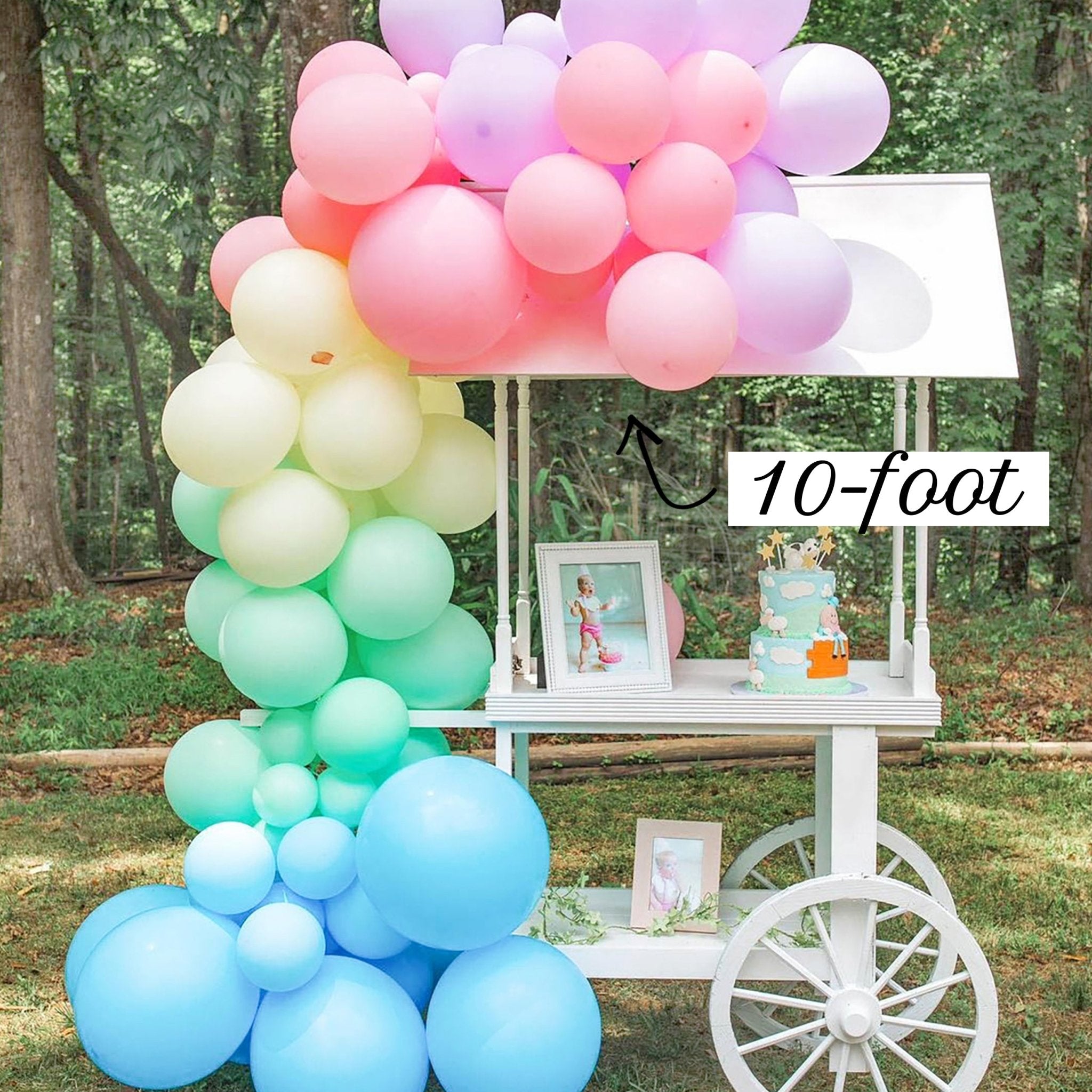 Soft Pastel Rainbow Balloon Garland Kit