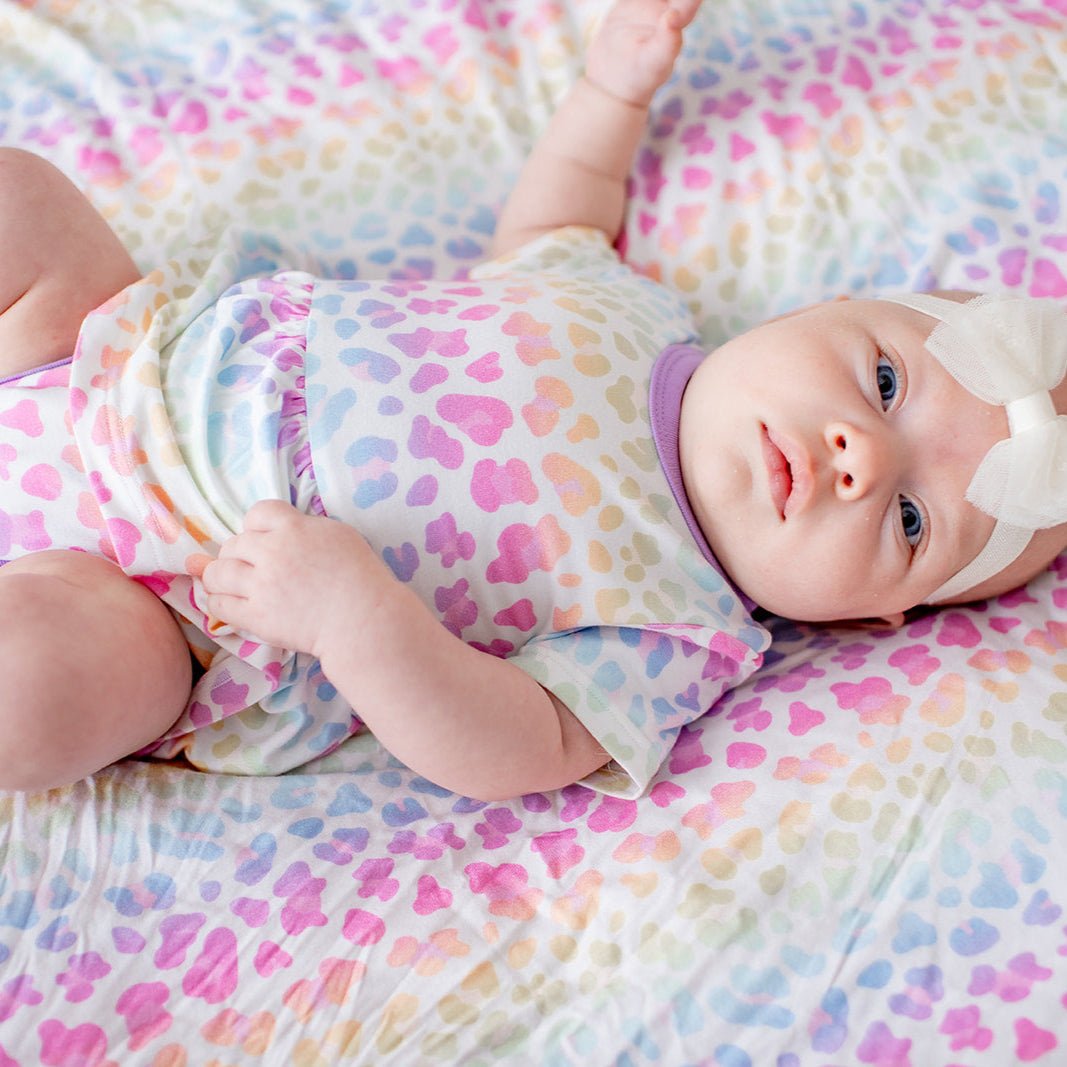 Rainbow Leopard Bodysuit Dress