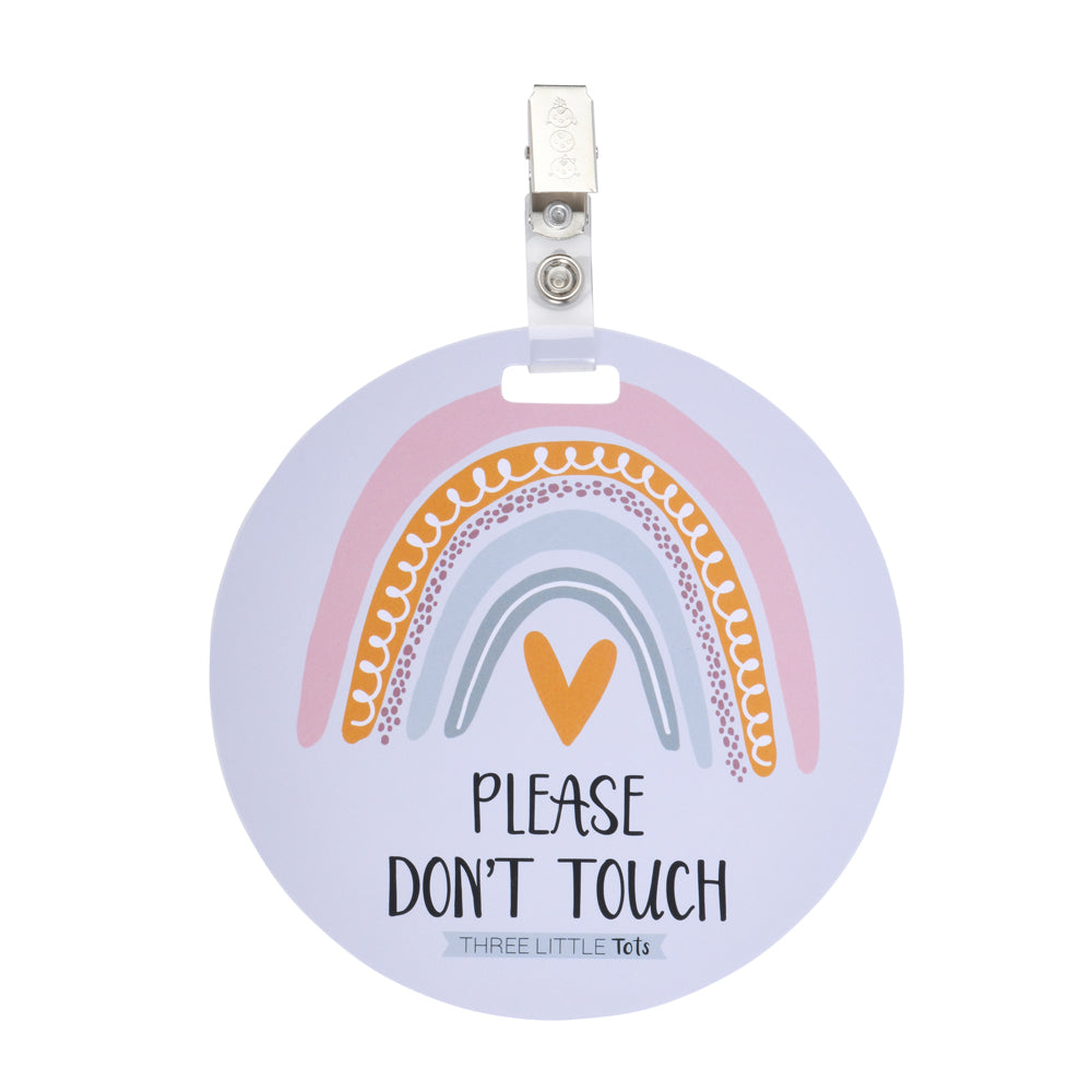 Rainbow Baby No Touching Car Seat Sign Tag