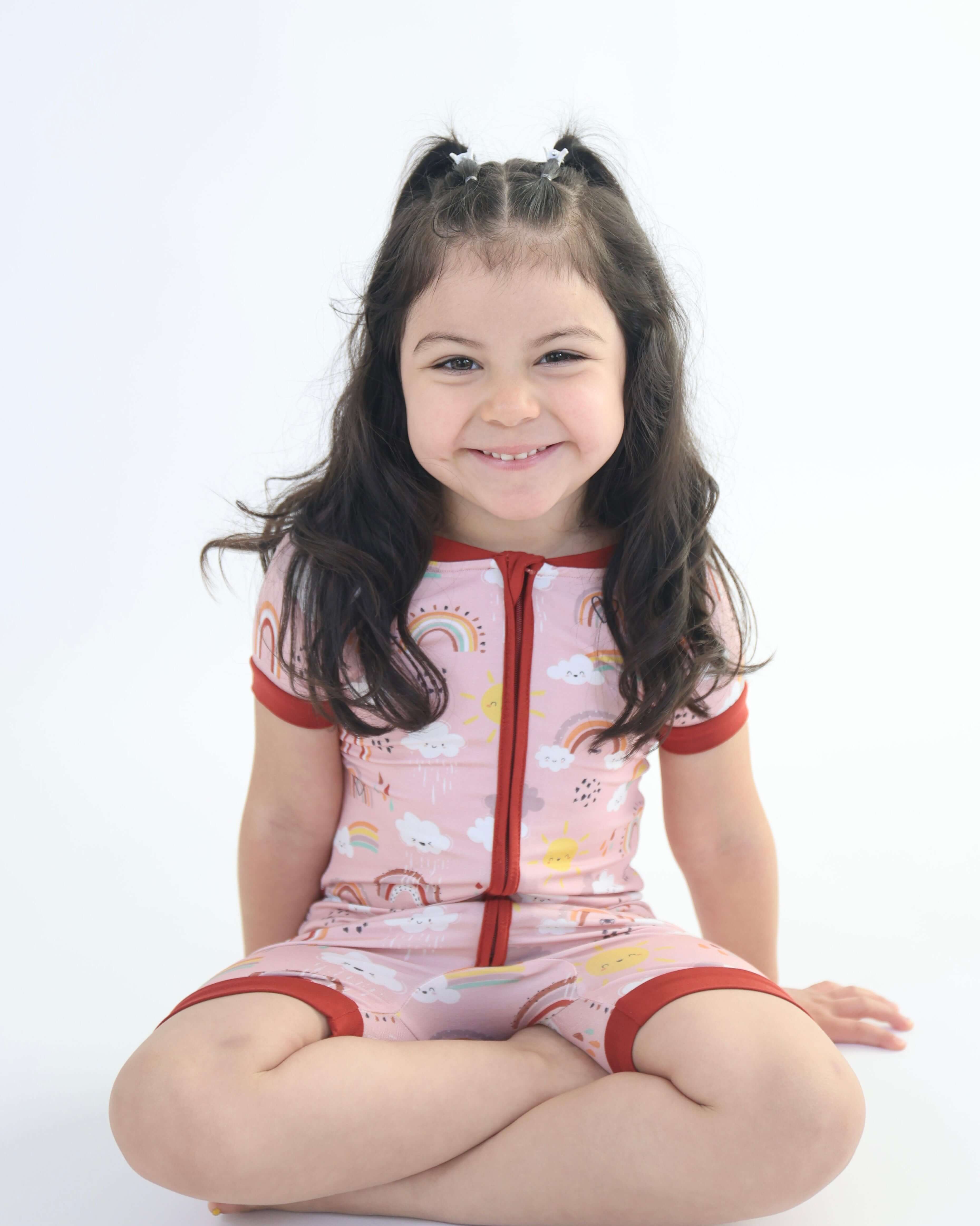 Bamboo Short Romper - bow