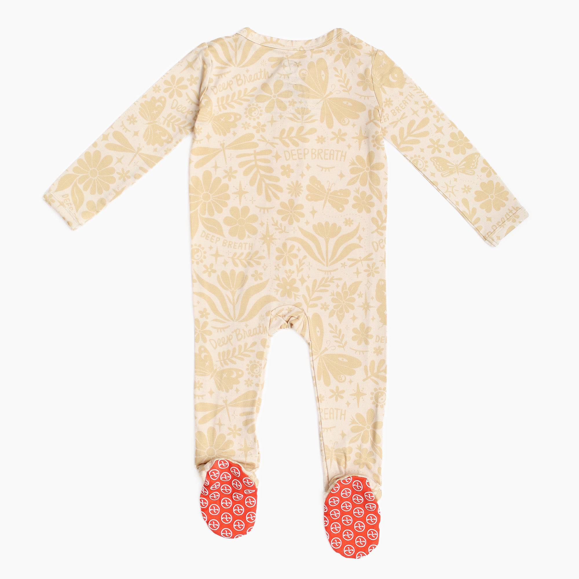 The Second-skin Footie | Om Baby (beige) | "deep Breath"