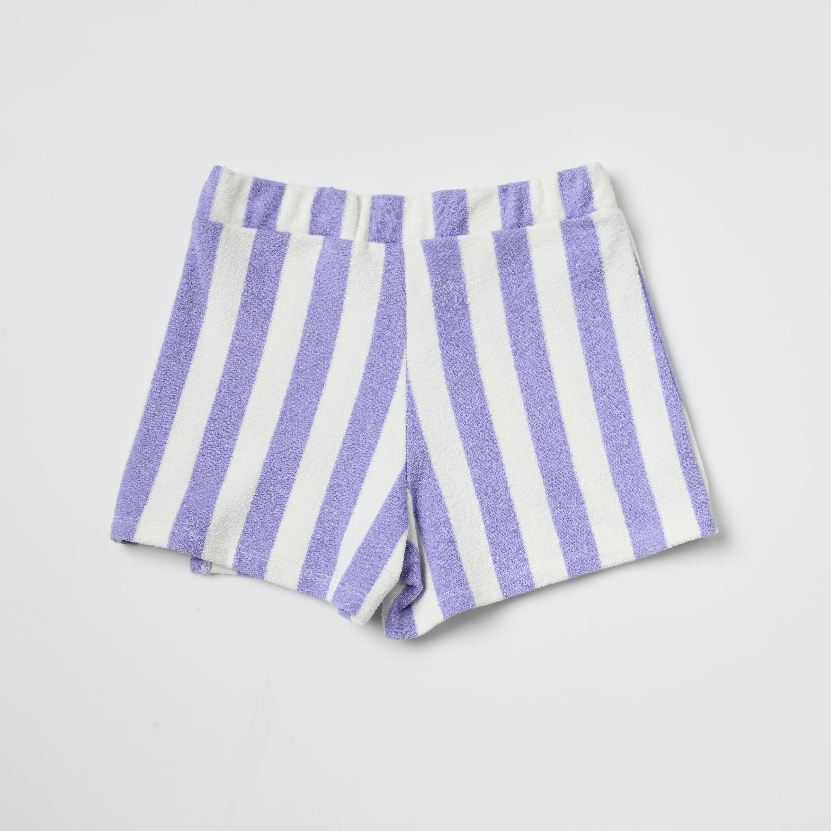 Purple Striped Terry Skort