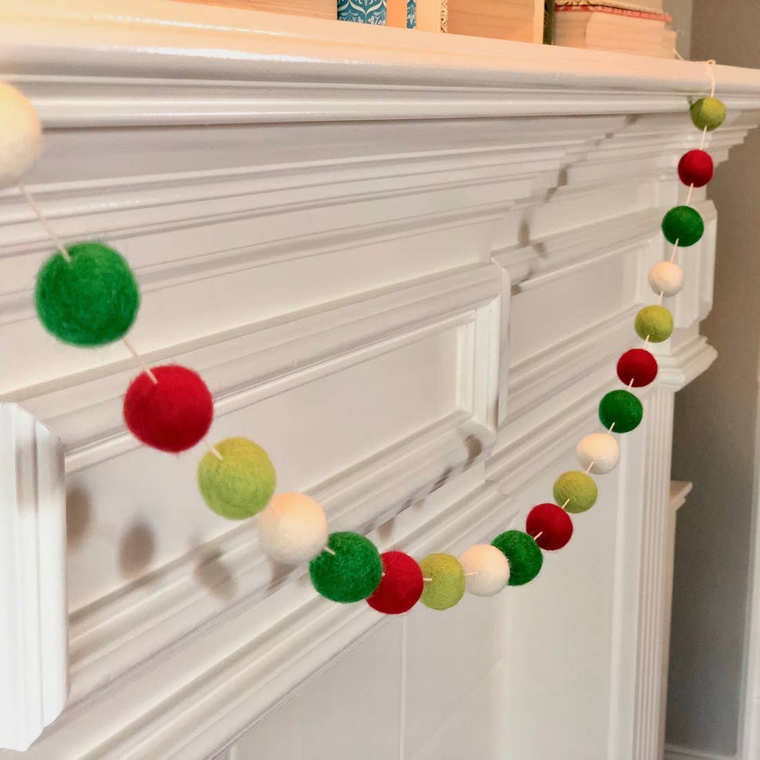 Christmas Wool Pom Garland