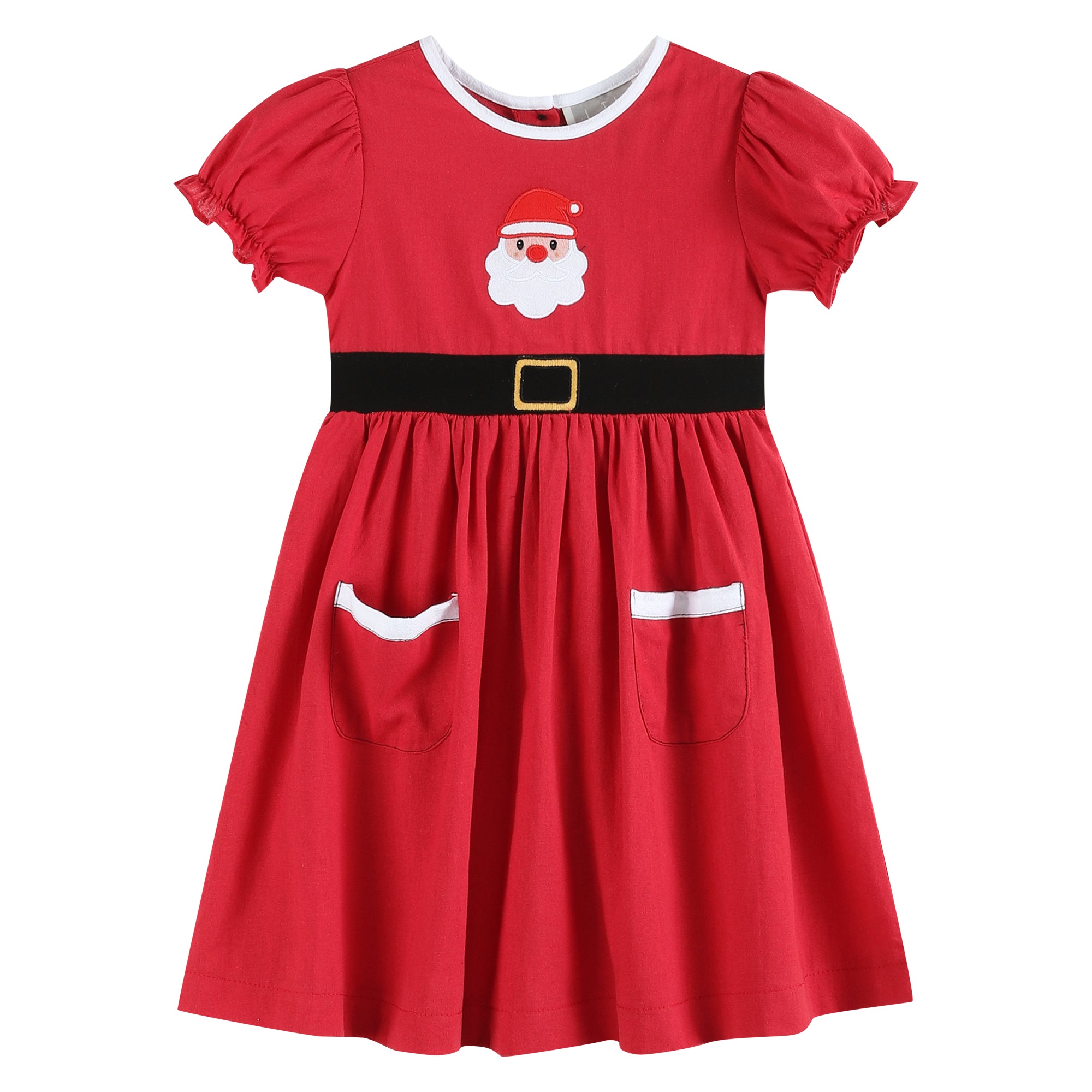 Red Santa Dress With Black Sash