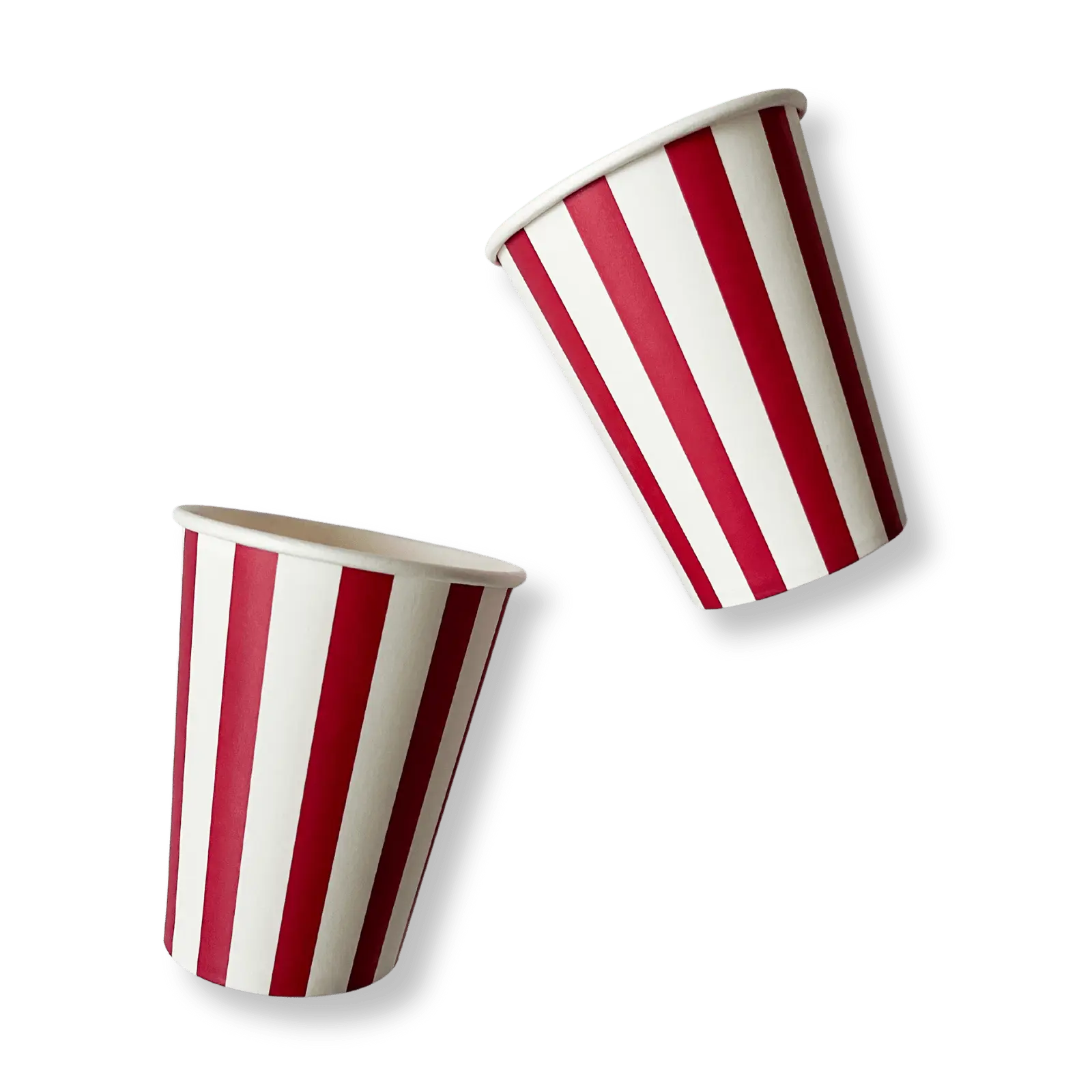 Red Striped Cups (set Of 8)