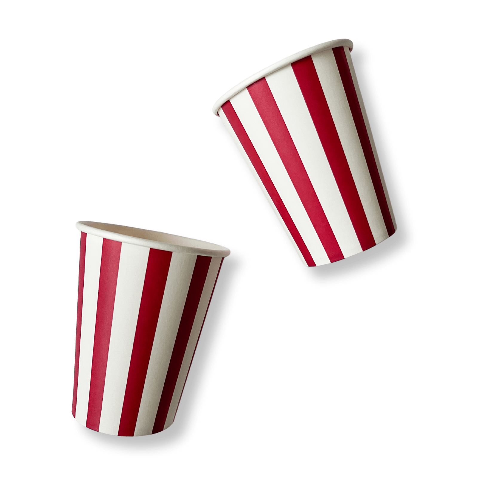 Red Striped Cups (set Of 8)