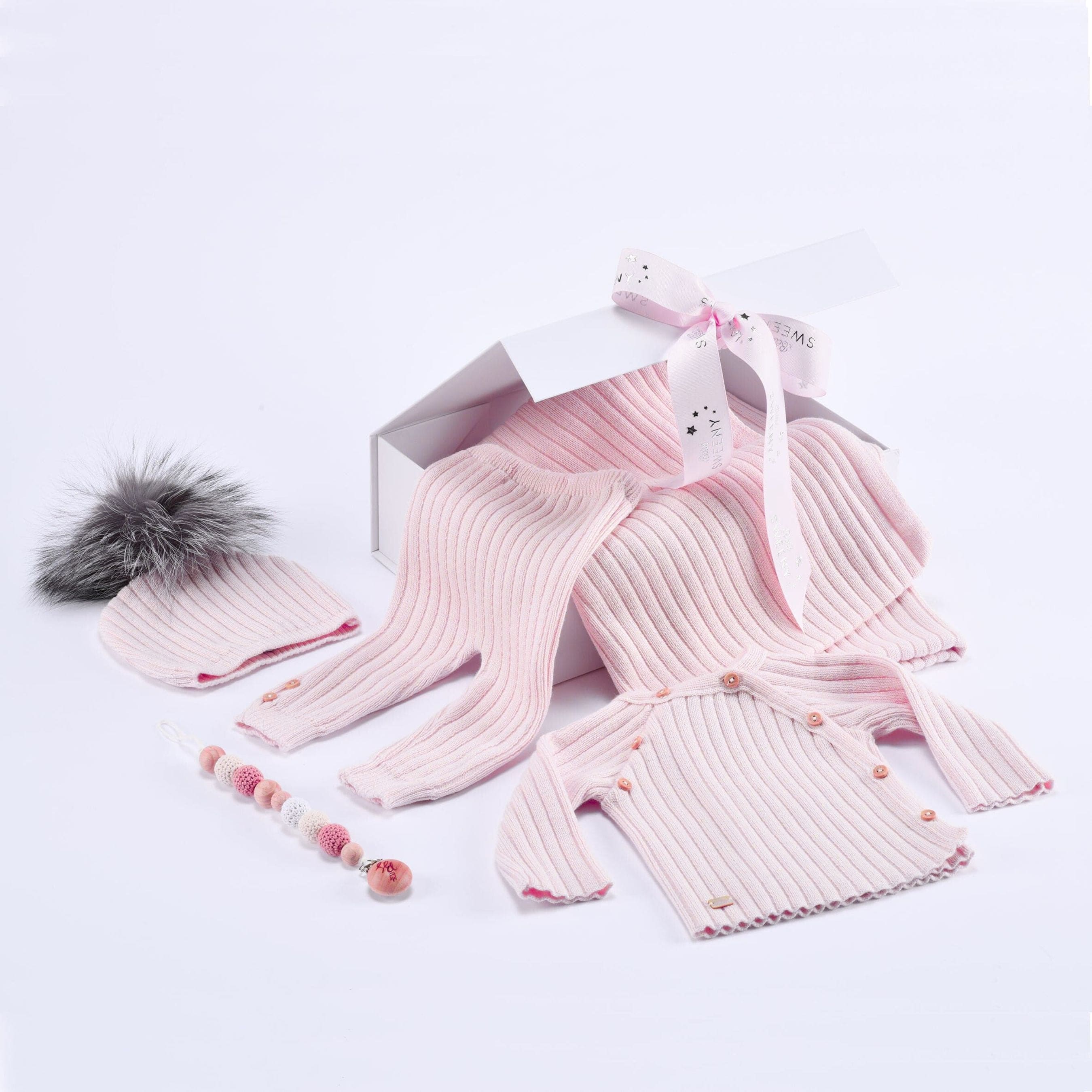 Maille Love | Girls Pale Pink Knit Gift Set (5)