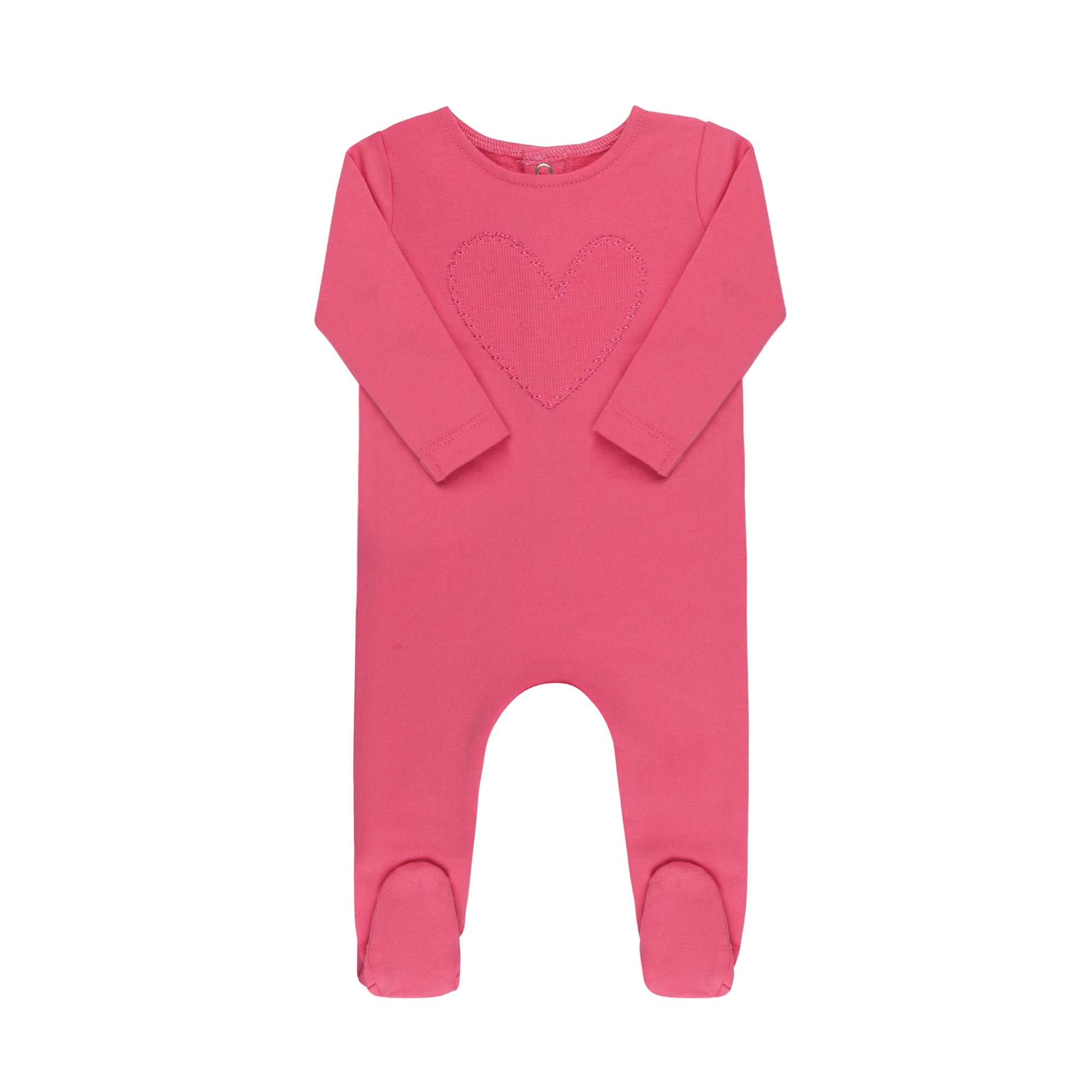 Ribbed Heart Footie & Hat
