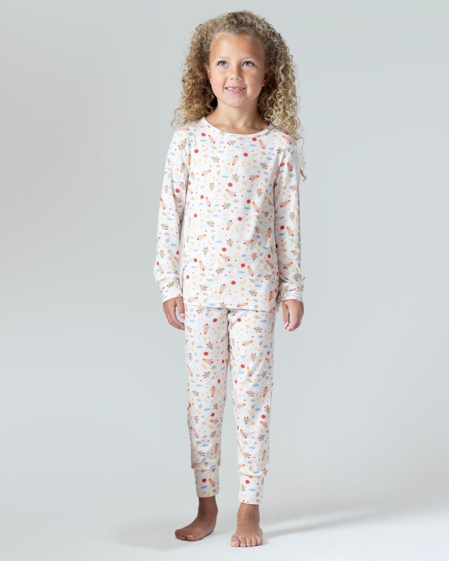 Rocketship Bamboo Kids Pajamas