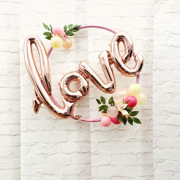 Rose Gold Love Foil Mylar Balloon