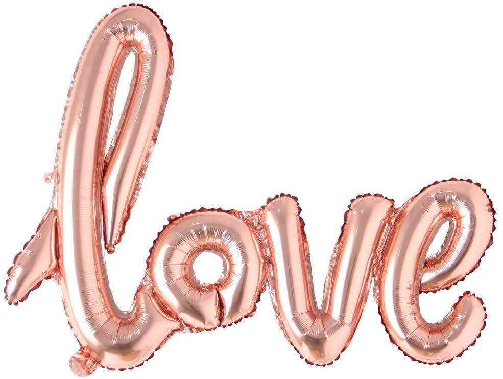 Rose Gold Love Foil Mylar Balloon
