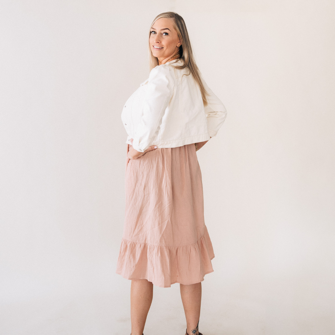 Dusty Rose Crochet Mommy & Me Dress - Women