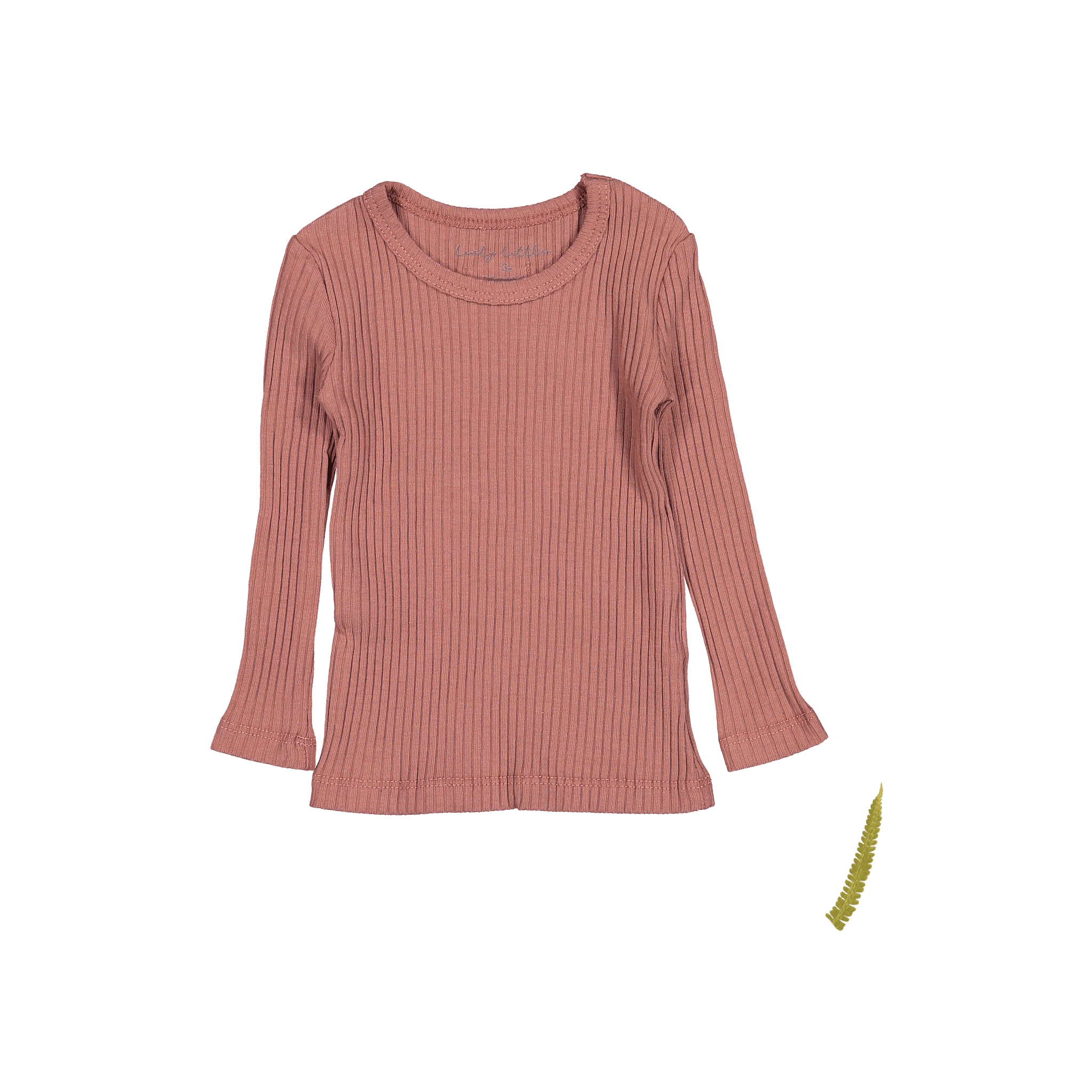 The Long Sleeve Tee - Rosewood Ribbed