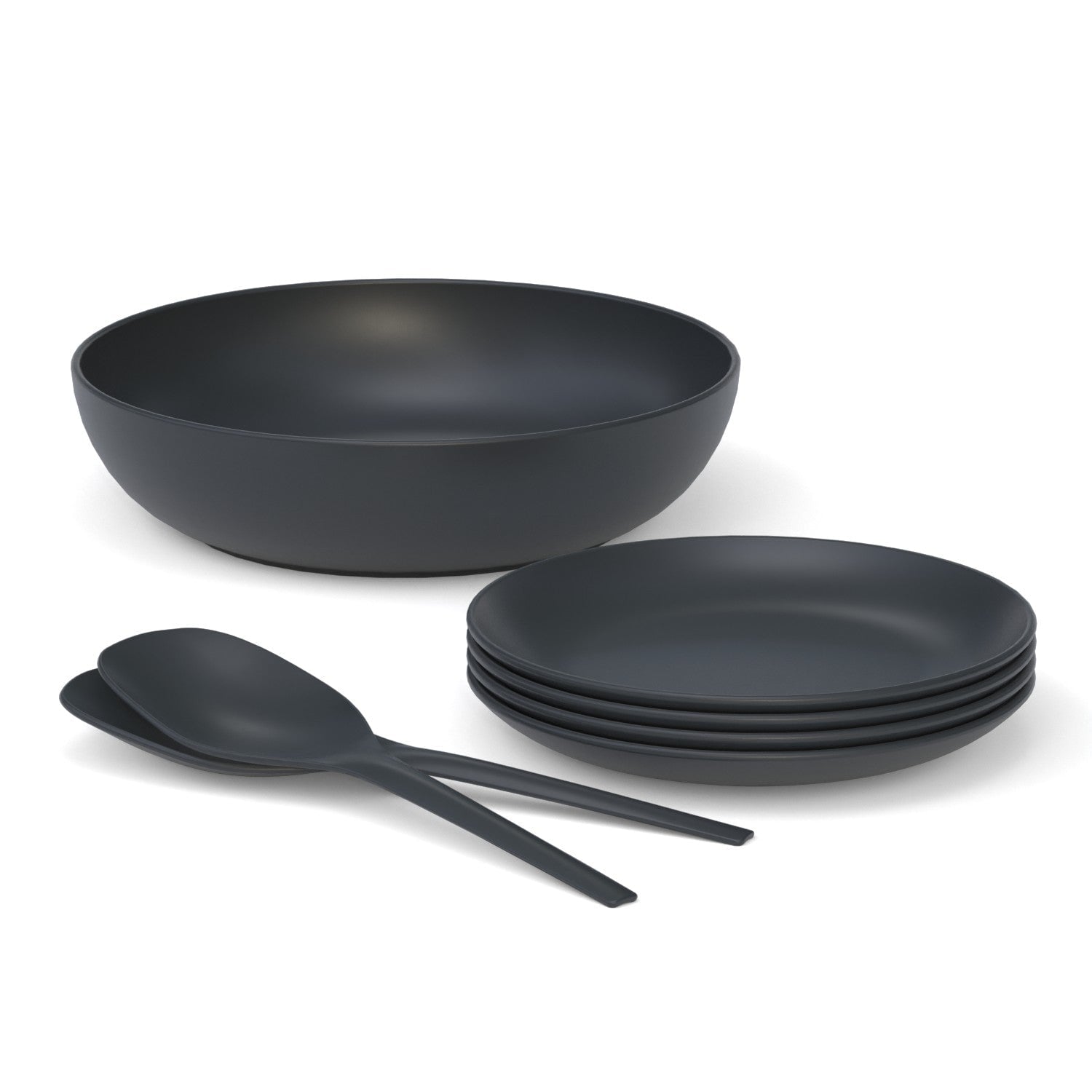 100 Oz Round Salad Bowl - Black