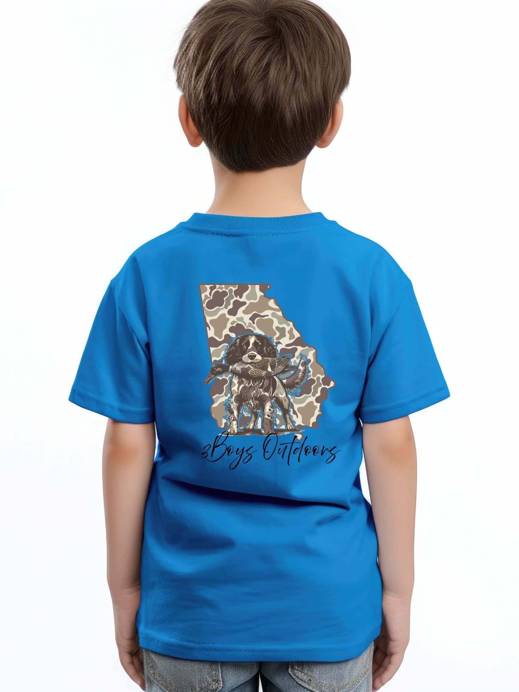 3boys Outdoors Camo Georgia State Dog With Mallard