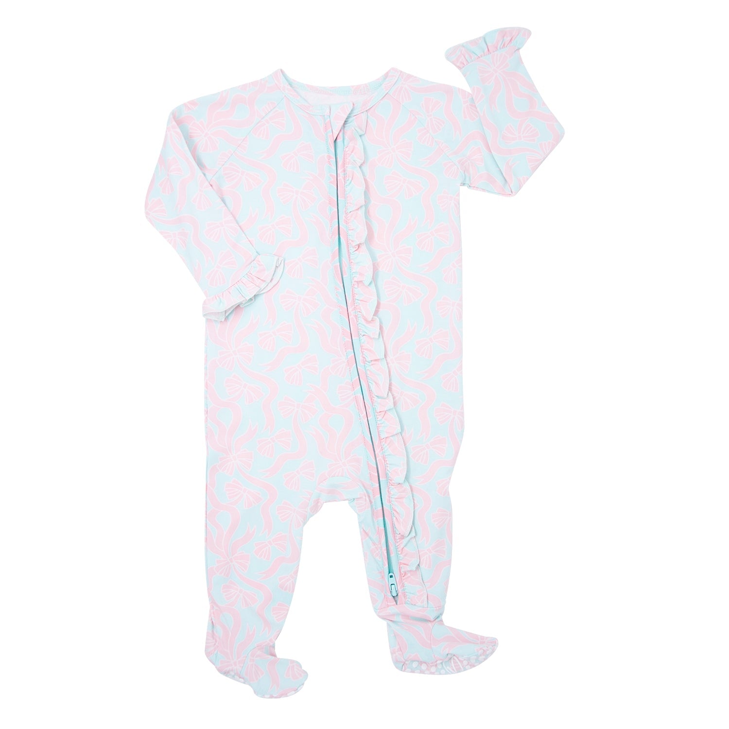 Ruffle Footie - Darling Bows