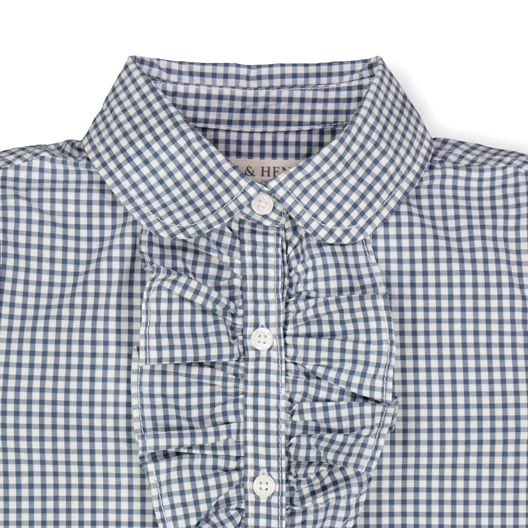 Ruffle Front Shirt With Puff Sleeves